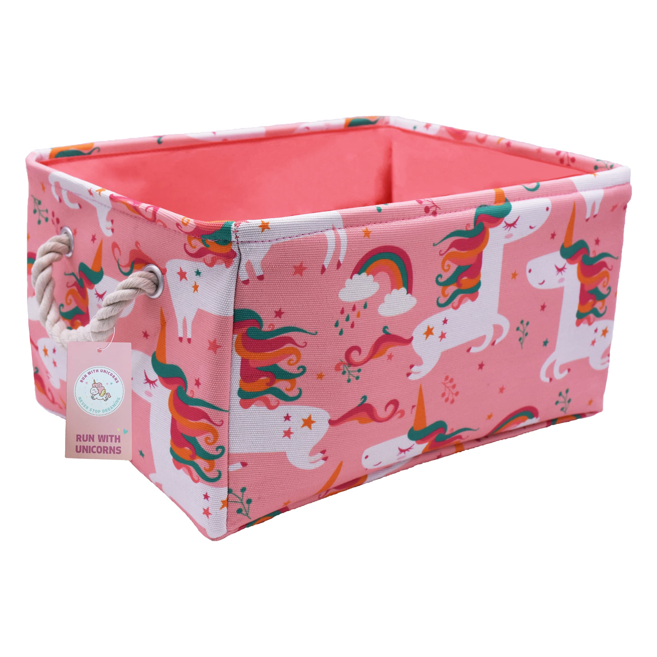 Unicorn Storage Bins & Laundry Hampers - Collapsible Toy Organizer for Girls' Bedroom, Clothes, Books & Baby Items | Perfect for Kids' Room Decor, Dresser Organization & Nursery Storage