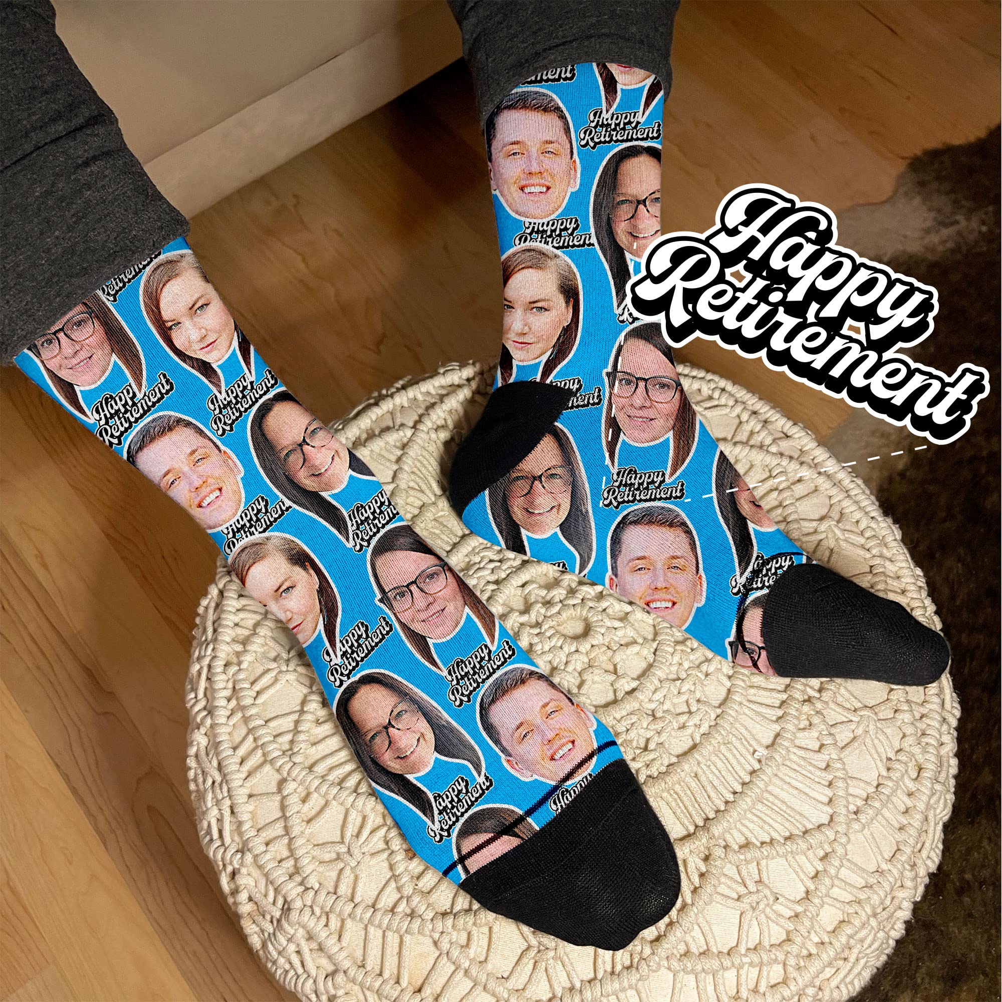 Personalized Face Socks - Custom Photo Socks for Birthday, Anniversary & Holiday Gifts - Fun Novelty Socks for Couples, Friends & Family