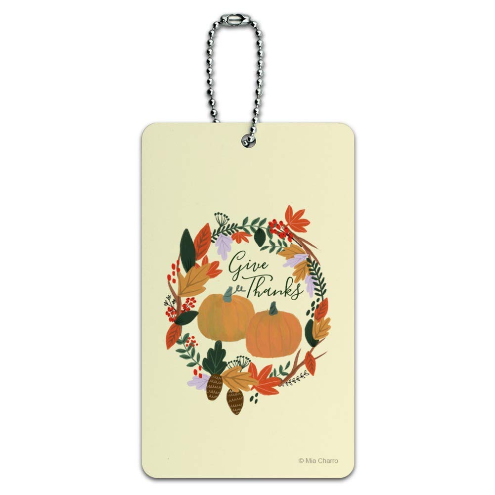 Pumpkin Thanksgiving Luggage Tag - Cute Suitcase ID Tag for Carry-On Bags | Perfect for Travel, Holidays & Gifts