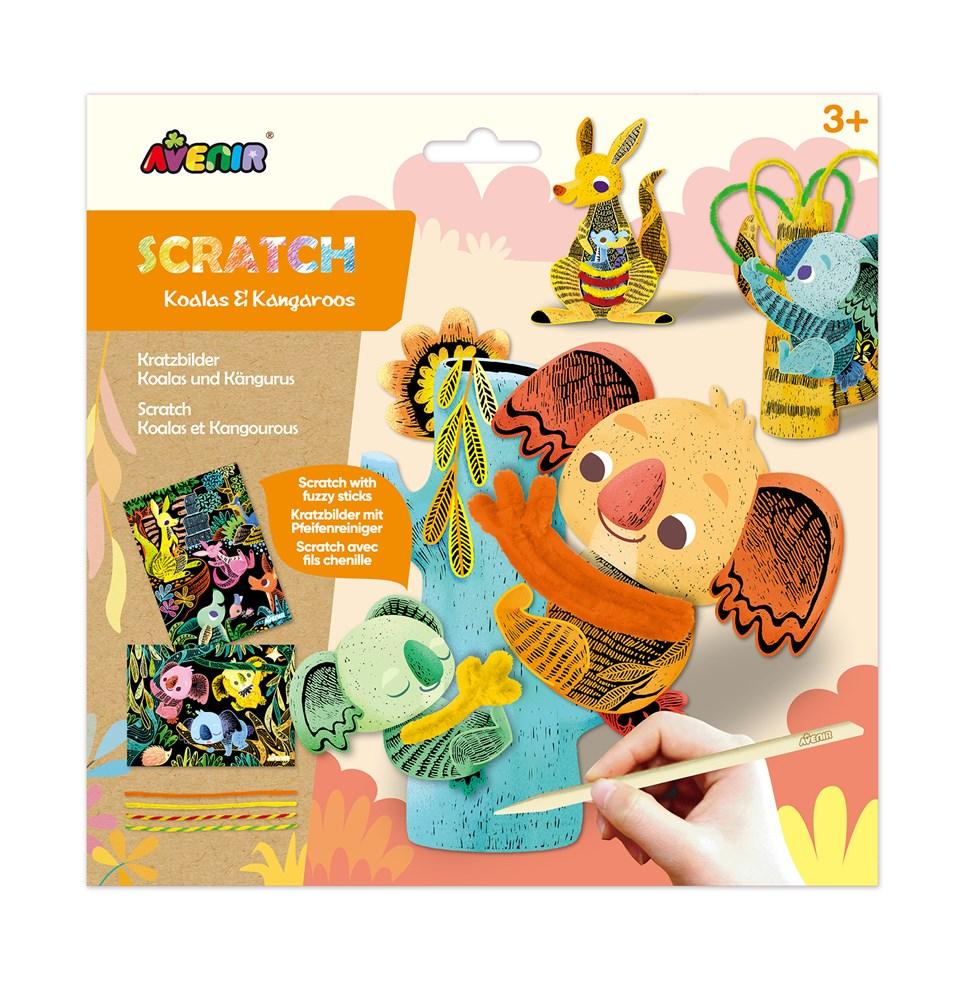 Scratch and Reveal Koalas & Kangaroos Stickers - Fun Educational Activity for Kids - Perfect for Classroom Rewards, Party Favors & Travel Entertainment