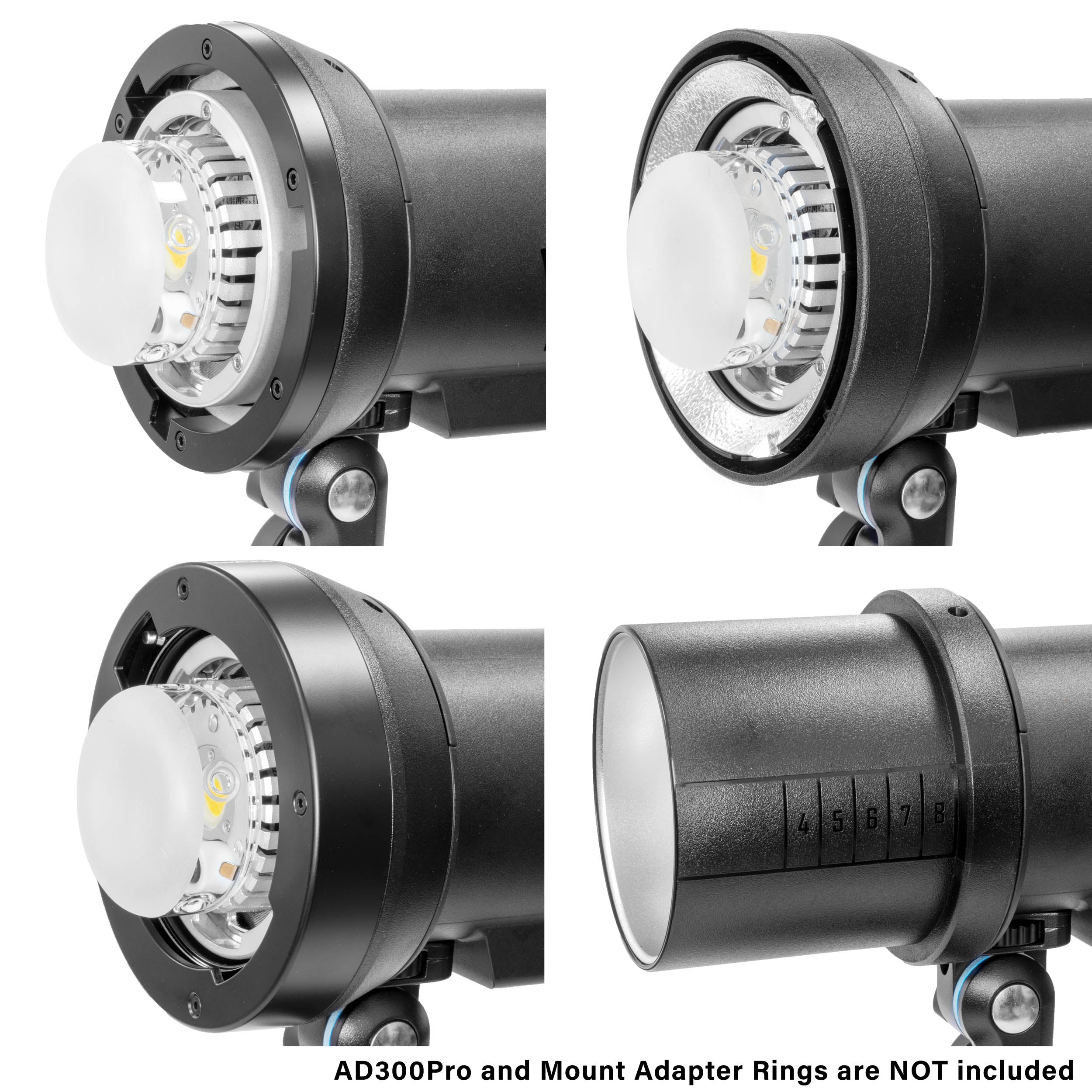 AD AB AD300Pro to AD400Pro Converter Ring Mount Adapter - Compatible with Flash Modifiers & Studio Lighting for Professional Photography