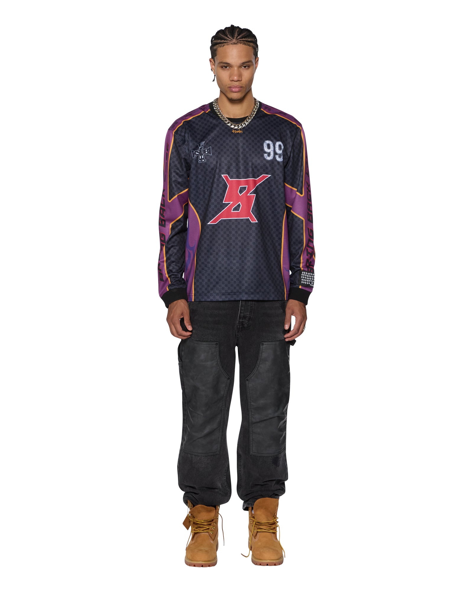 STINGER LS MOTO Jersey - Long Sleeve Motorcycle Racing Shirt for Men & Women - Breathable & Lightweight Motocross Gear for Off-Road Riding & Racing