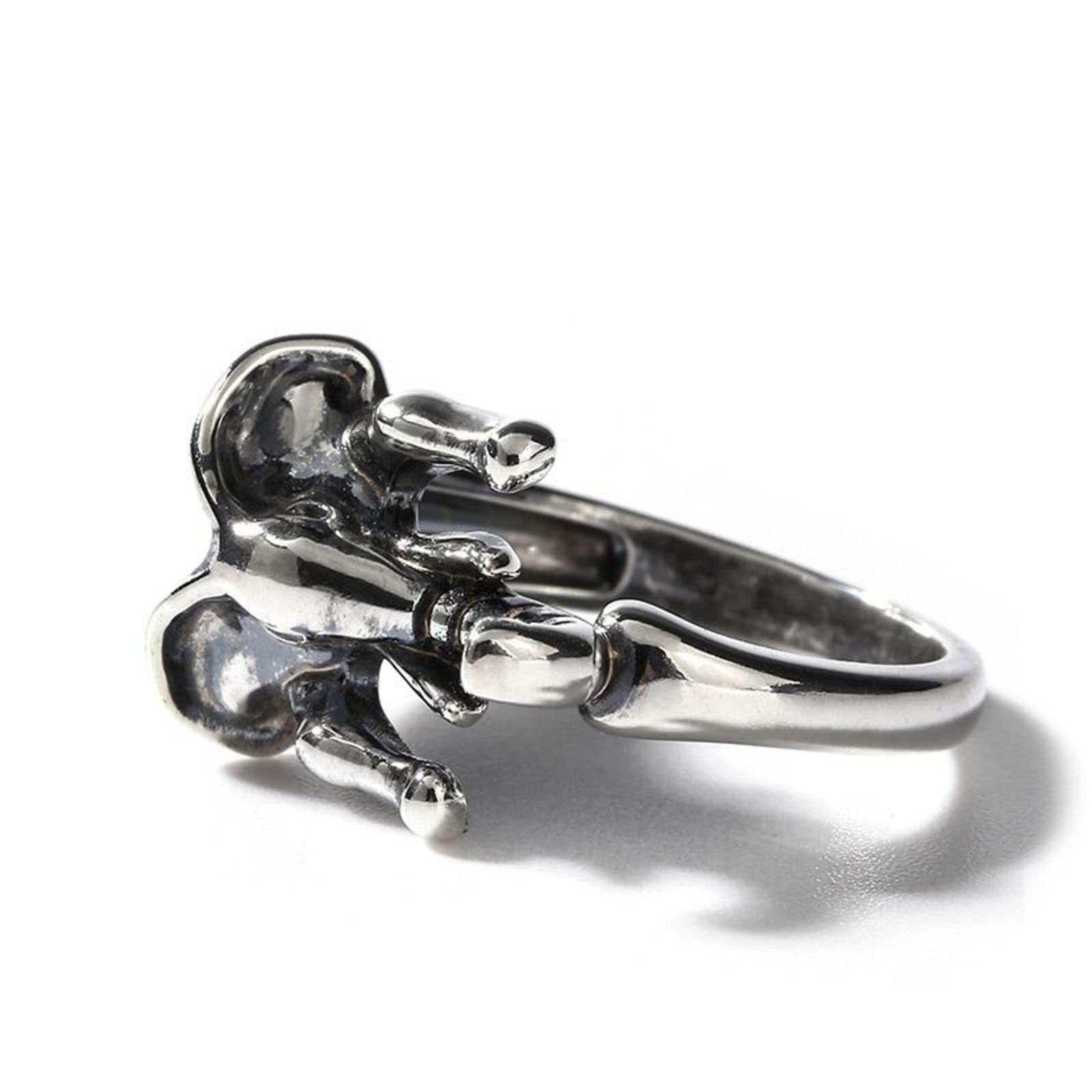 Jeulia Sterling Silver Skull Rings for Men & Women - Gothic Spider, Elephant, Mouse & Pirate Skull Biker Band - Punk Halloween Jewelry Gift for Couples | Perfect for Biker Events, Gothic Fashion & Alternative Style Outfits