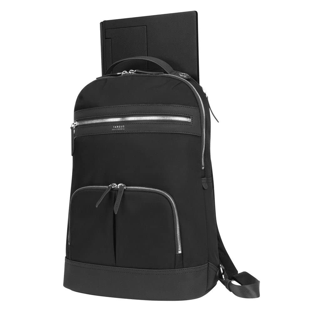 Targus Newport 15 Inch Laptop Backpack - Durable & Stylish Black Business Backpack for Work, School, Travel & Commuting