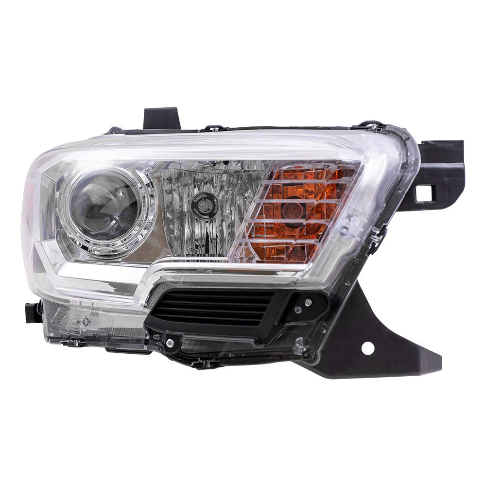 2019-2023 Toyota Tacoma Right Passenger Halogen Headlight Assembly - OEM Replacement with Fog Lights, No LED DRL | Perfect for Night Driving & Off-Road Adventures