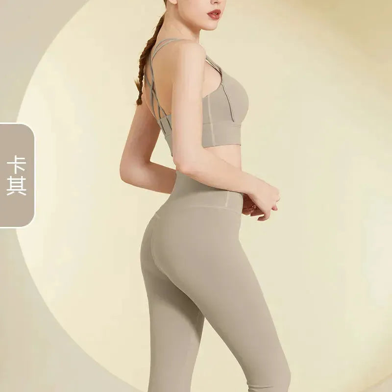 2Pcs Seamless Yoga Set for Women - Gym Fitness Clothing, Sports Bra & High Waist Workout Leggings - Perfect for Yoga, Pilates, Running & Gym Training