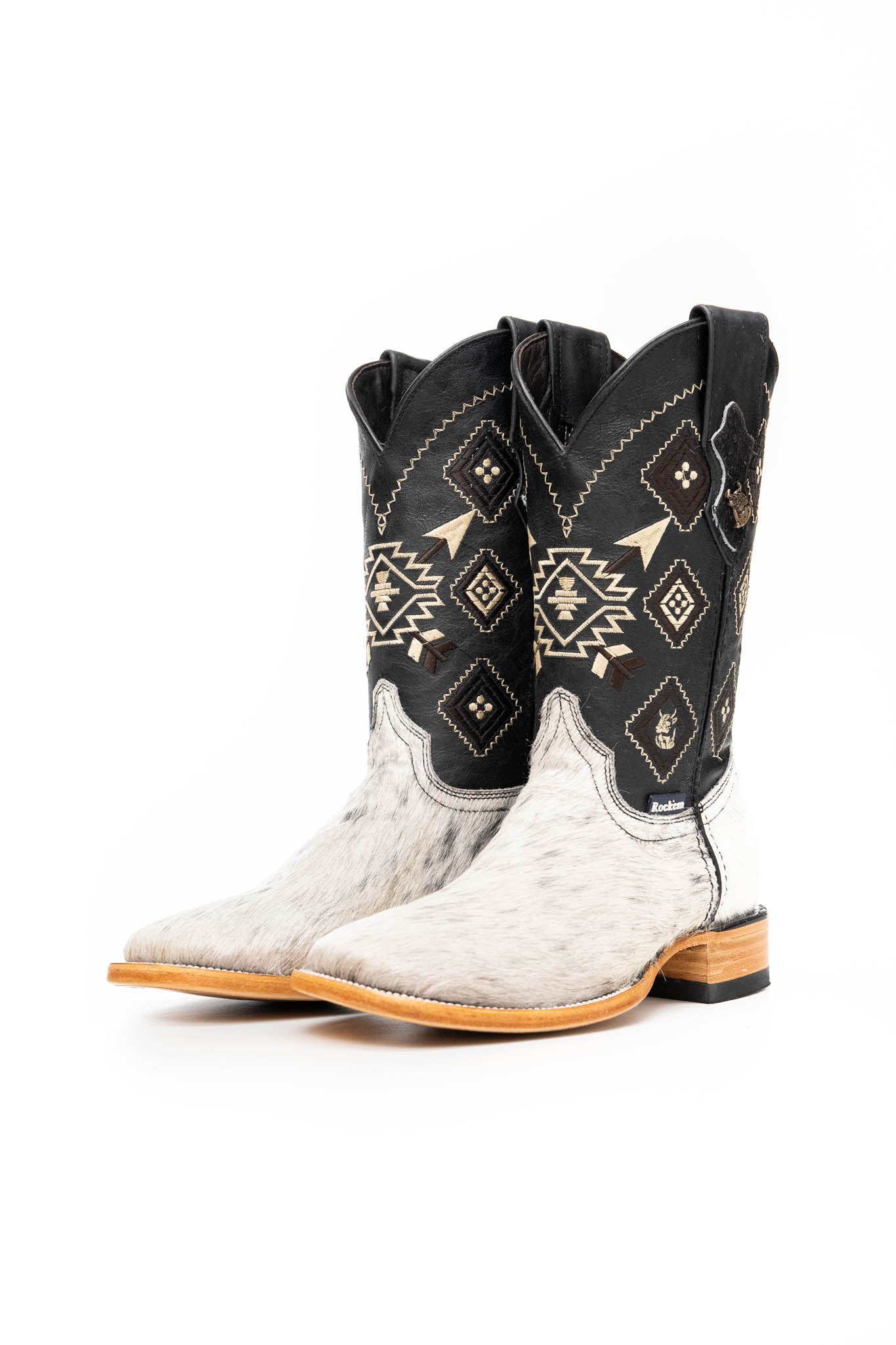 Authentic Men's Cowhide Square Toe Cowboy Boots - Size 7 (US) - Premium Quality Western Boots for Rodeo, Country Dancing & Outdoor Adventures