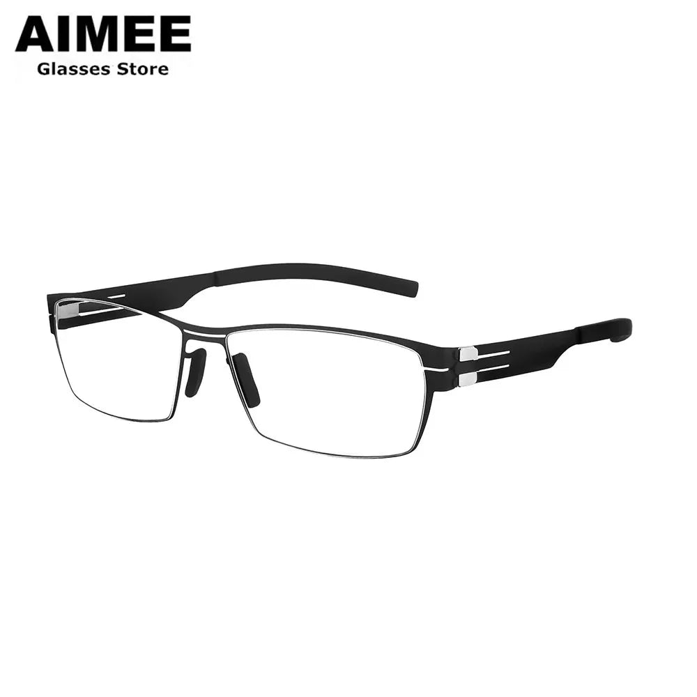 Aimee Women's Full Rim Square Screwless Steel Eyeglasses Frame 5083 - Lightweight & Durable Glasses for Work, Reading & Fashion