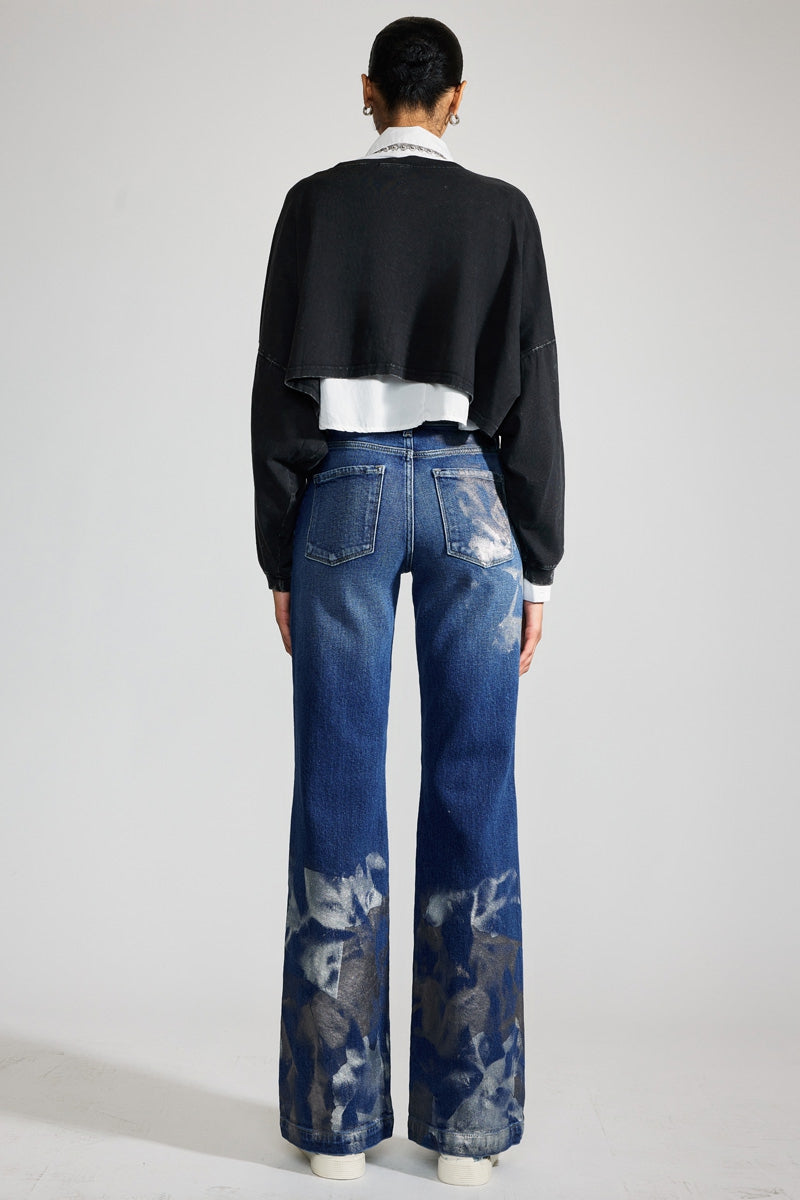 Rosaline Premium High-Rise Holly Flare Jeans for Women - Trendy Bootcut Denim Pants for Casual & Office Wear