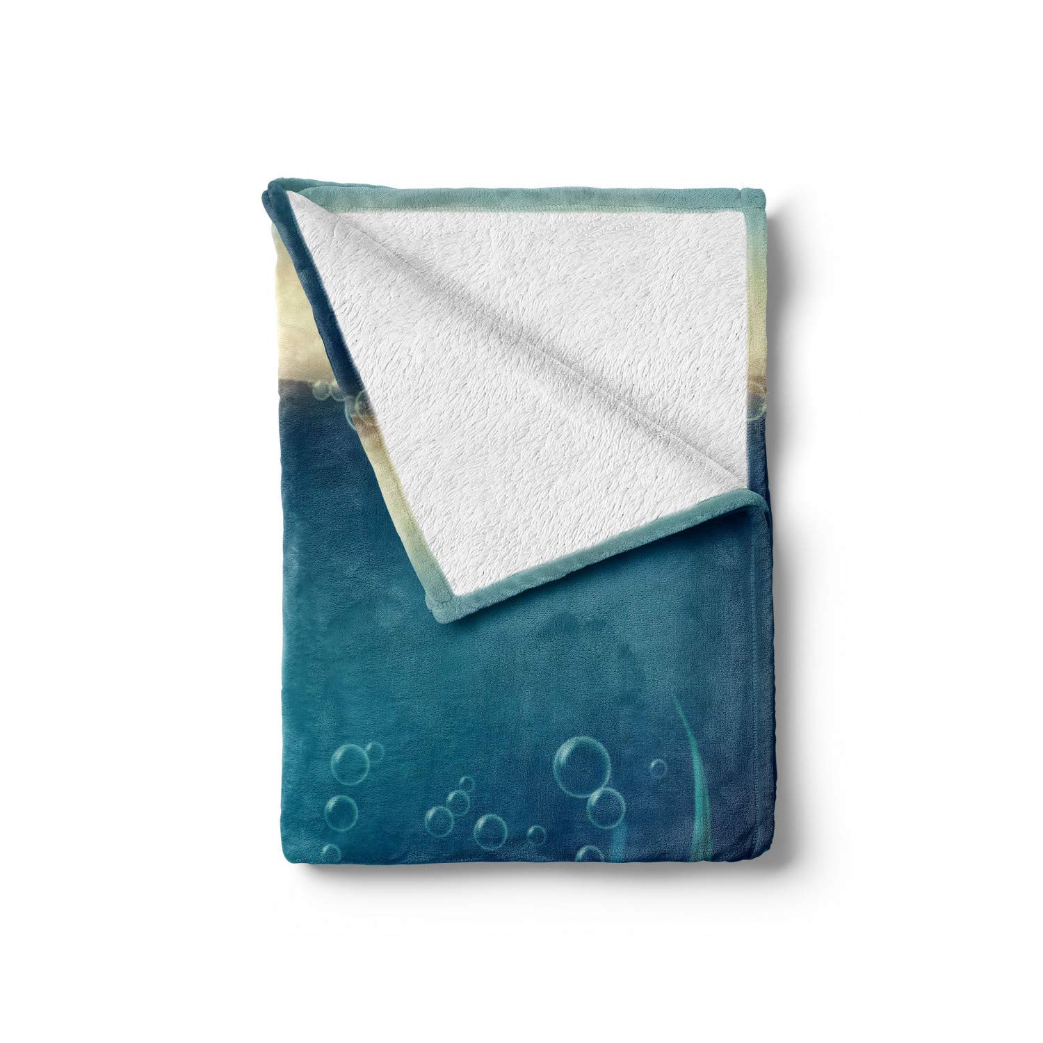Ambesonne Ocean Themed Fleece Throw Blanket 50