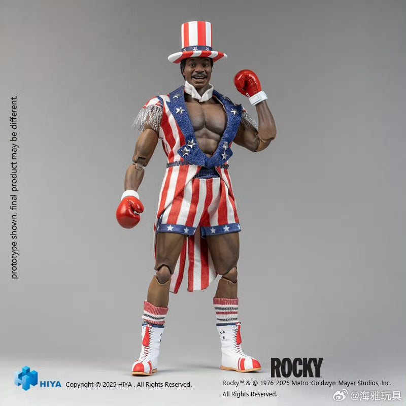 Pre-Order Hiya Toys 16cm 1/12 Scale Exquisite Super Series Rocky Balboa vs Apollo Creed Action Figures - Perfect for Collectors & Movie Scene Displays