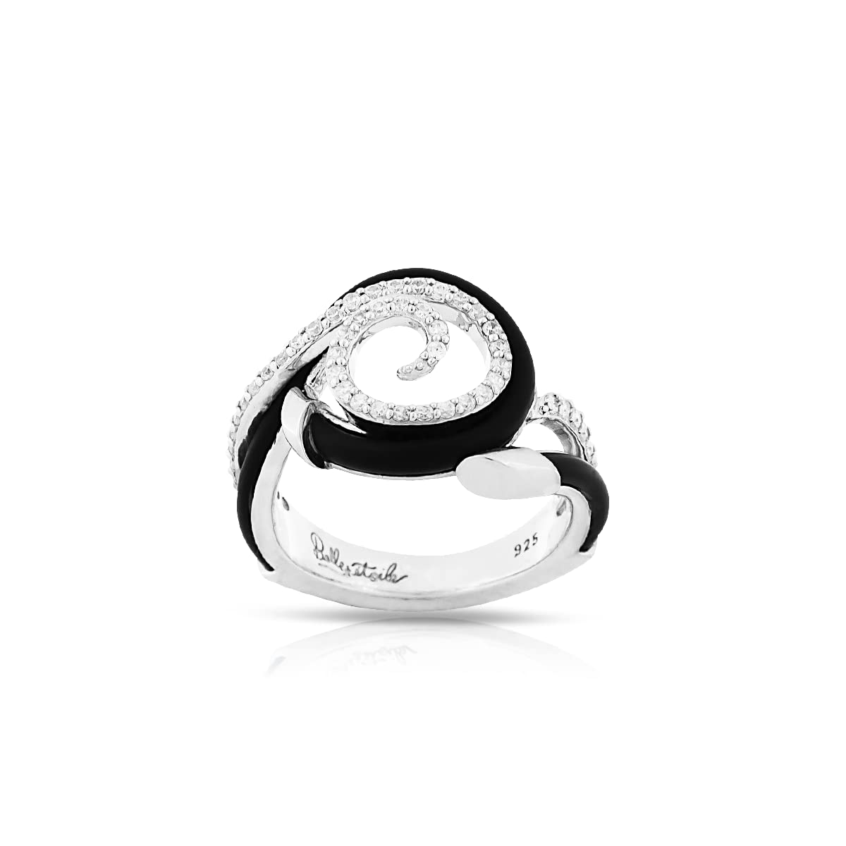 Belle Etoile Oceana Black Ring for Women - Size 6 | Elegant Stackable Band Jewelry for Everyday Wear, Parties & Gifts