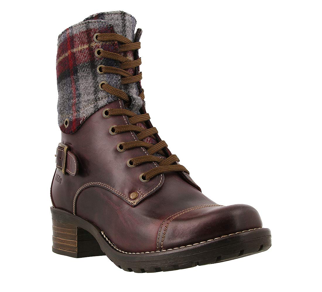Taos Crave Women's Boots - Stylish & Comfortable Ankle Boots with Lace-Up & Side Zipper, Removable Arch Support Footbed - Perfect for Work, Travel & Everyday Fashion Wear