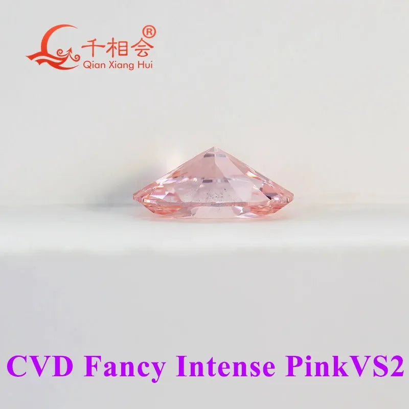 1.1ct & 1.58ct Fancy Light Pink CVD Lab Grown Diamond - Oval Shape, VS1 Clarity, GEMID Certified Loose Stone for Engagement Rings & Jewelry Making