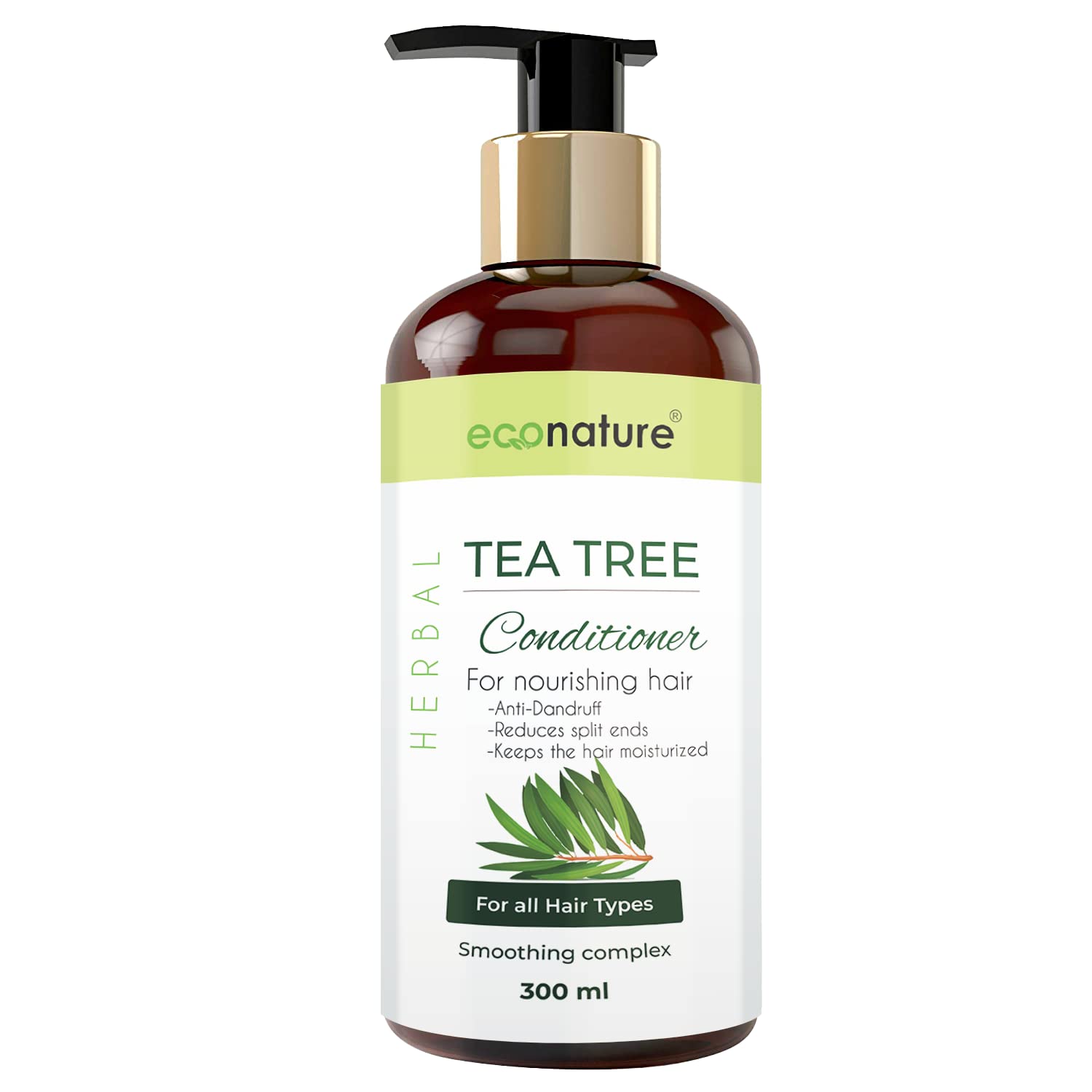 ECONATURE Anti Dandruff Conditioner with Tea Tree Oil - 300ML | Soothes Scalp & Controls Flakes | Perfect for Daily Hair Care & Scalp Treatment