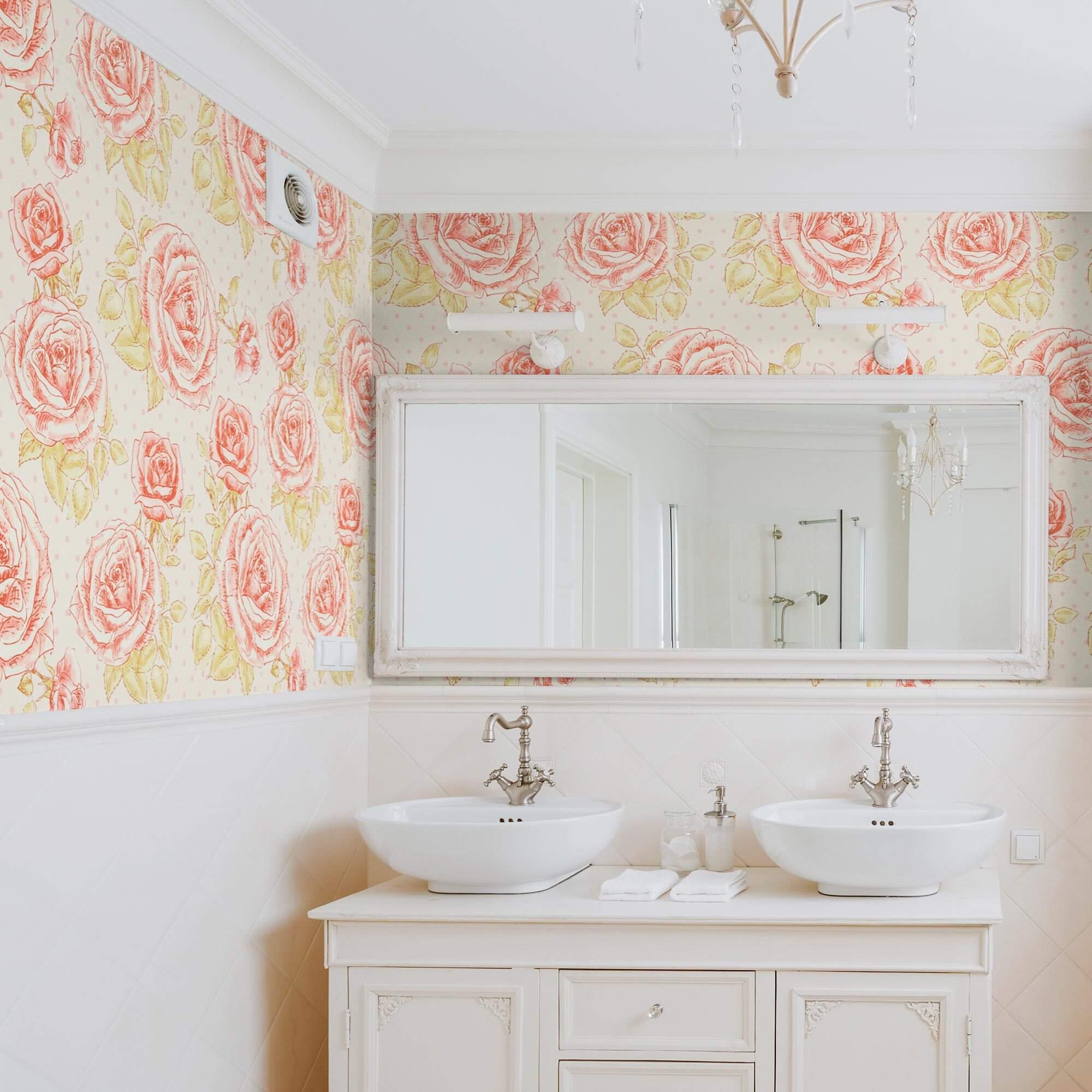 Red and Pink Textured Floral Peel and Stick Removable Wallpaper - Self-Adhesive Decorative Wall Covering for Bedroom, Living Room, Nursery & Home Decor