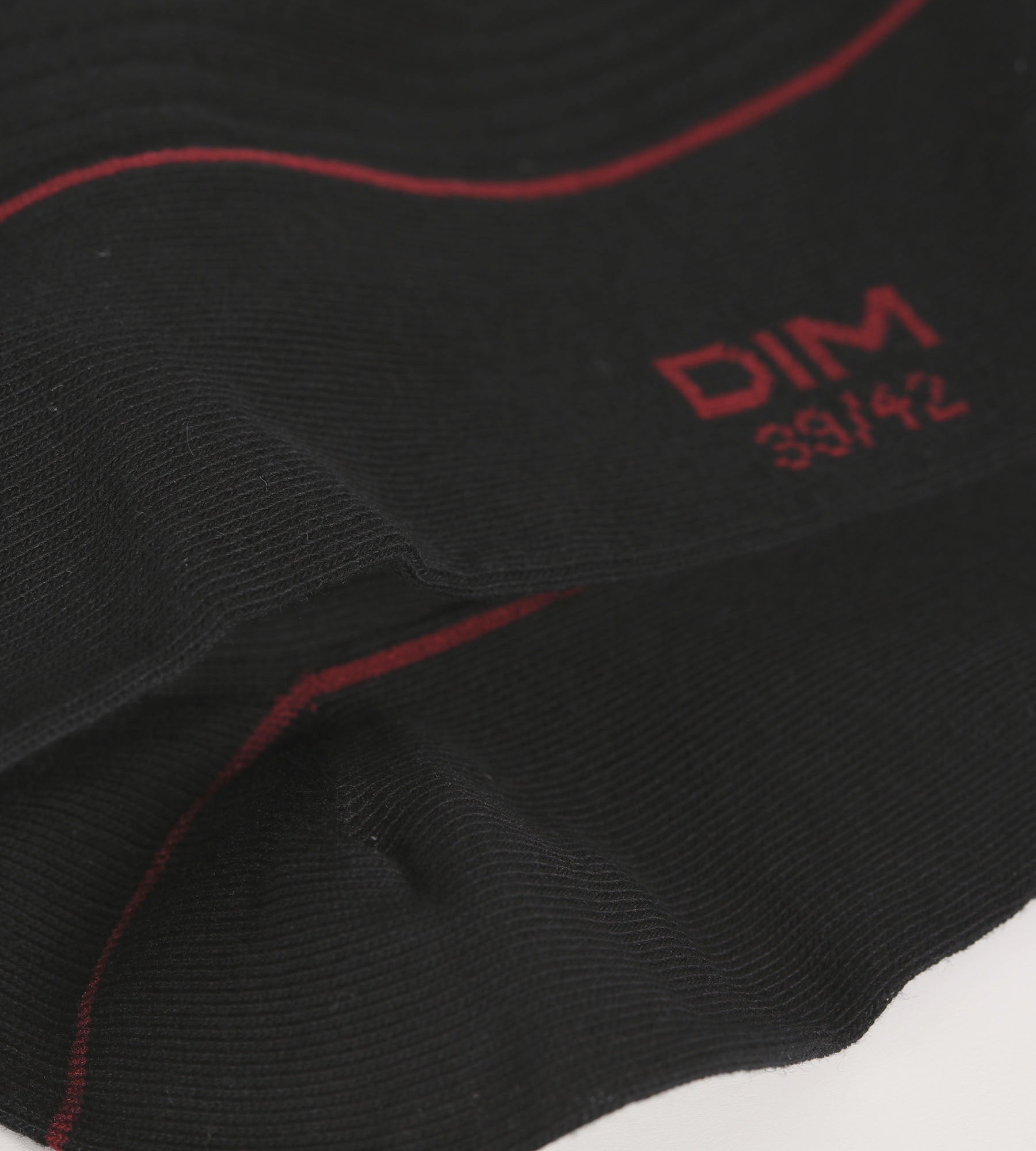 Men's Ribbed Cotton Socks with Colored Stripe - Dim Mode - Comfortable & Durable for Casual Wear, Office & Sports