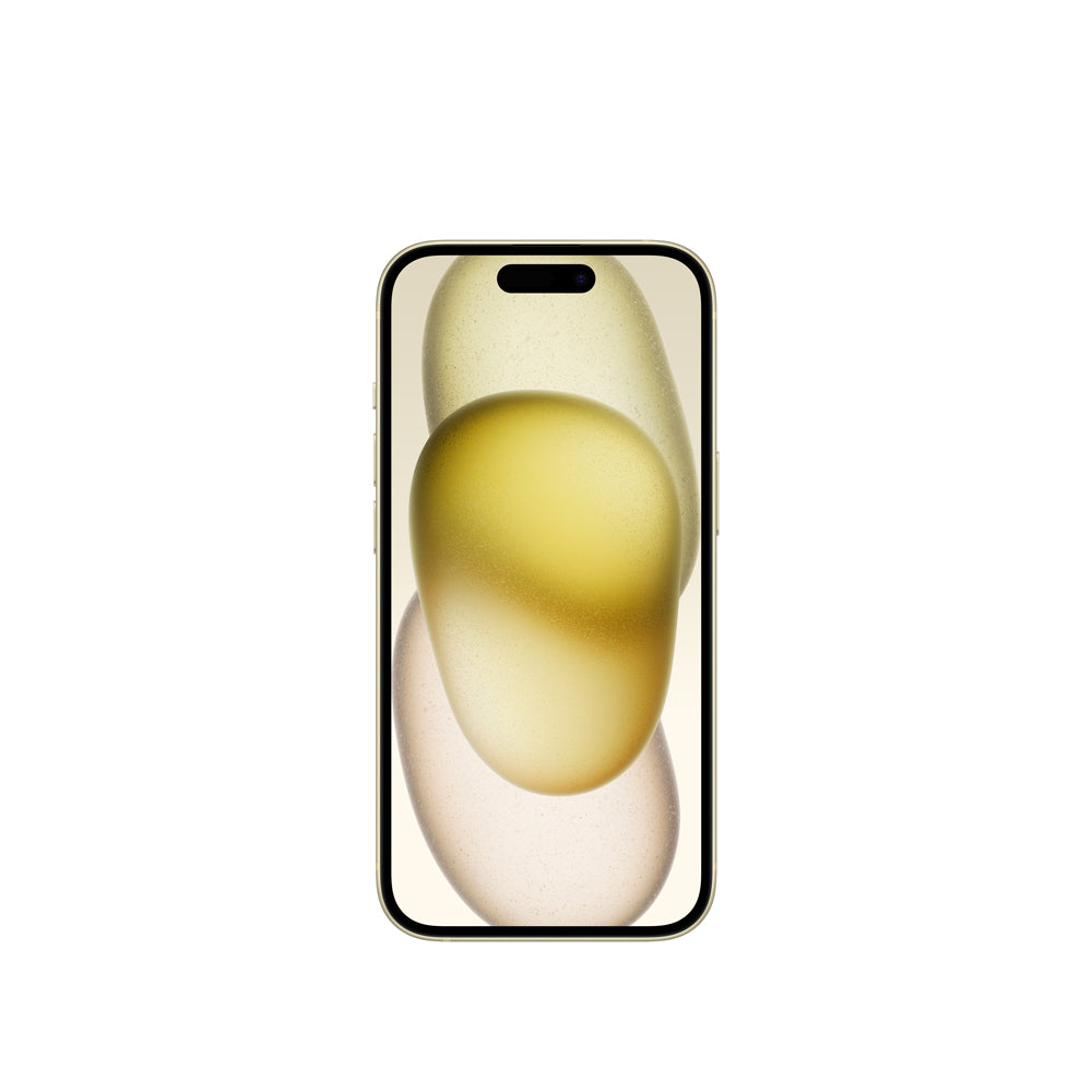 iPhone 15 128GB Yellow - Latest Model Smartphone with Face ID & Super Retina XDR Display for Work, Travel & Daily Use