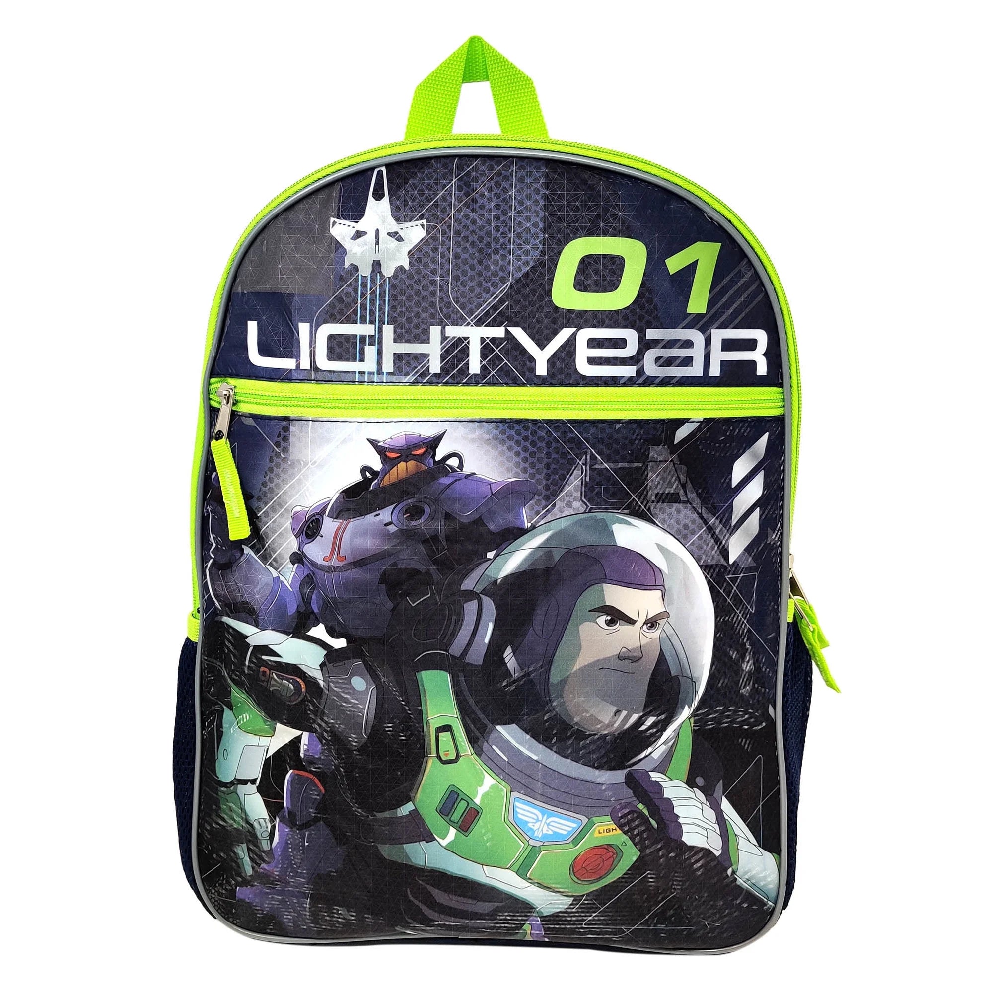 Buzz Lightyear Emperor Zurg 5-Piece Kids Backpack Set with 16-Inch School Bag - Perfect for School, Travel & Toy Story Fans