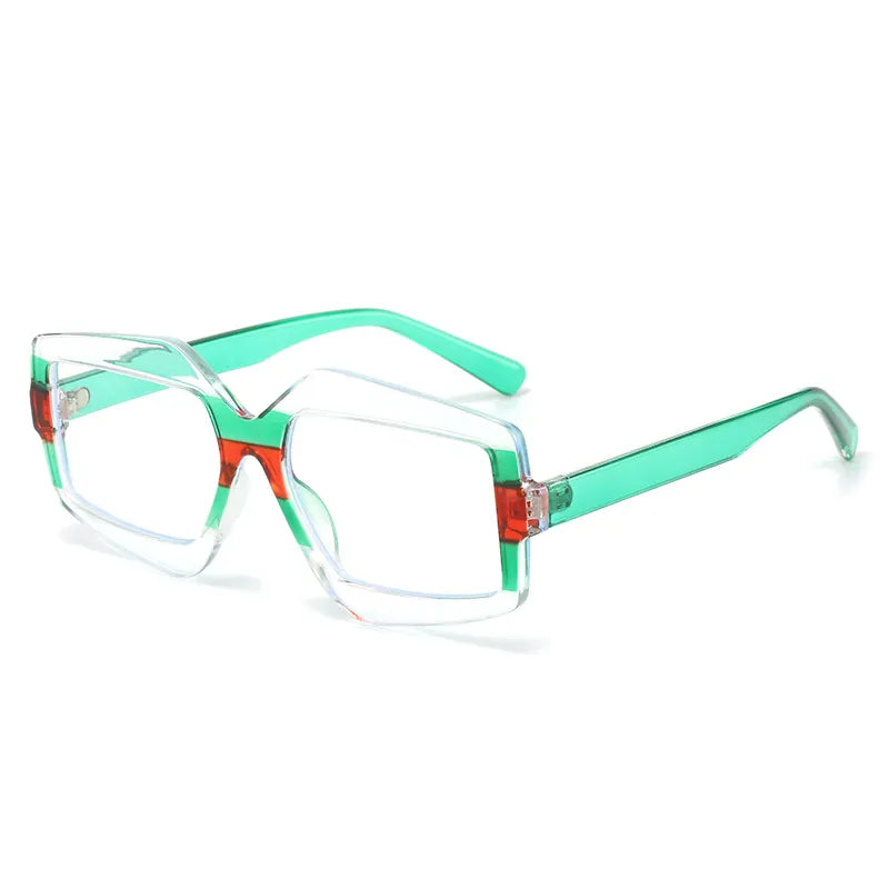 CCspace Unisex Full Rim Square Plastic Eyeglasses & Sunglasses 56825 - Stylish Reading Glasses for Men and Women, Perfect for Office, Driving, and Outdoor Activities