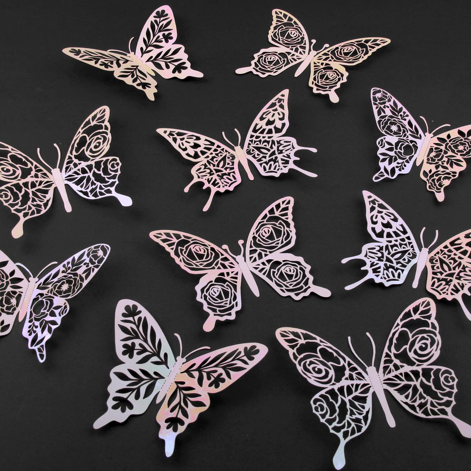 60pcs 3D Pink Butterfly Wall Stickers - Y2K Aesthetic Room Decor for Teen Girls, Dorm Decorations, Birthday Party & Cake Decor | Perfect for Bedroom, Nursery, Wedding, Baby Shower & DIY Crafts