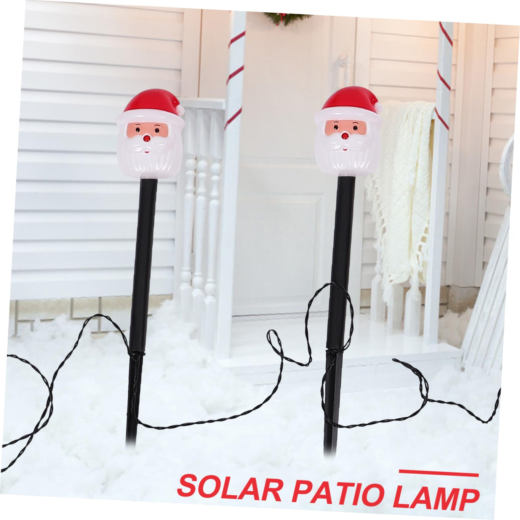 SUPVOX 6 Pack Solar Powered Outdoor Lights - Waterproof Garden Decor, Pathway & Courtyard Lighting, Christmas Deer Yard Decorations for Patio, Lawn & Landscape (Red Plastic)