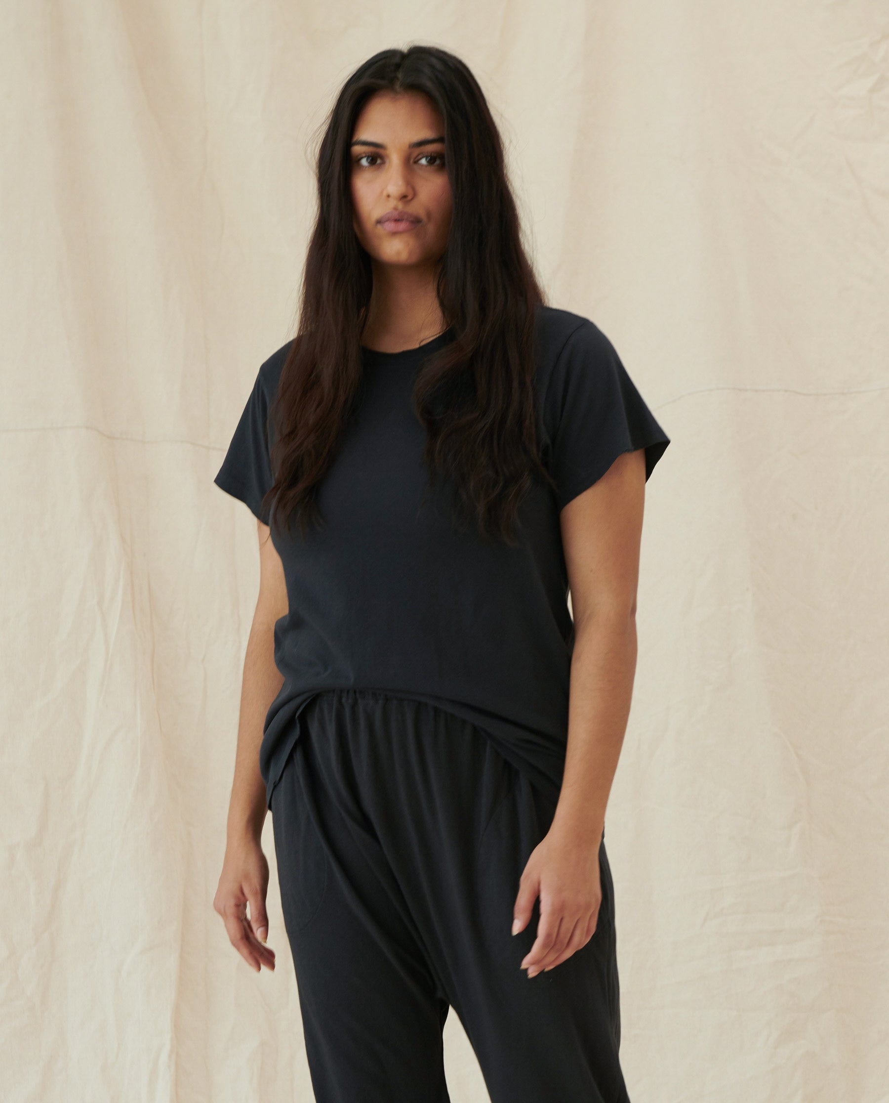 Slim Fit Solid Color T-Shirt for Men - Almost Black | Casual Wear, Layering & Everyday Outfits
