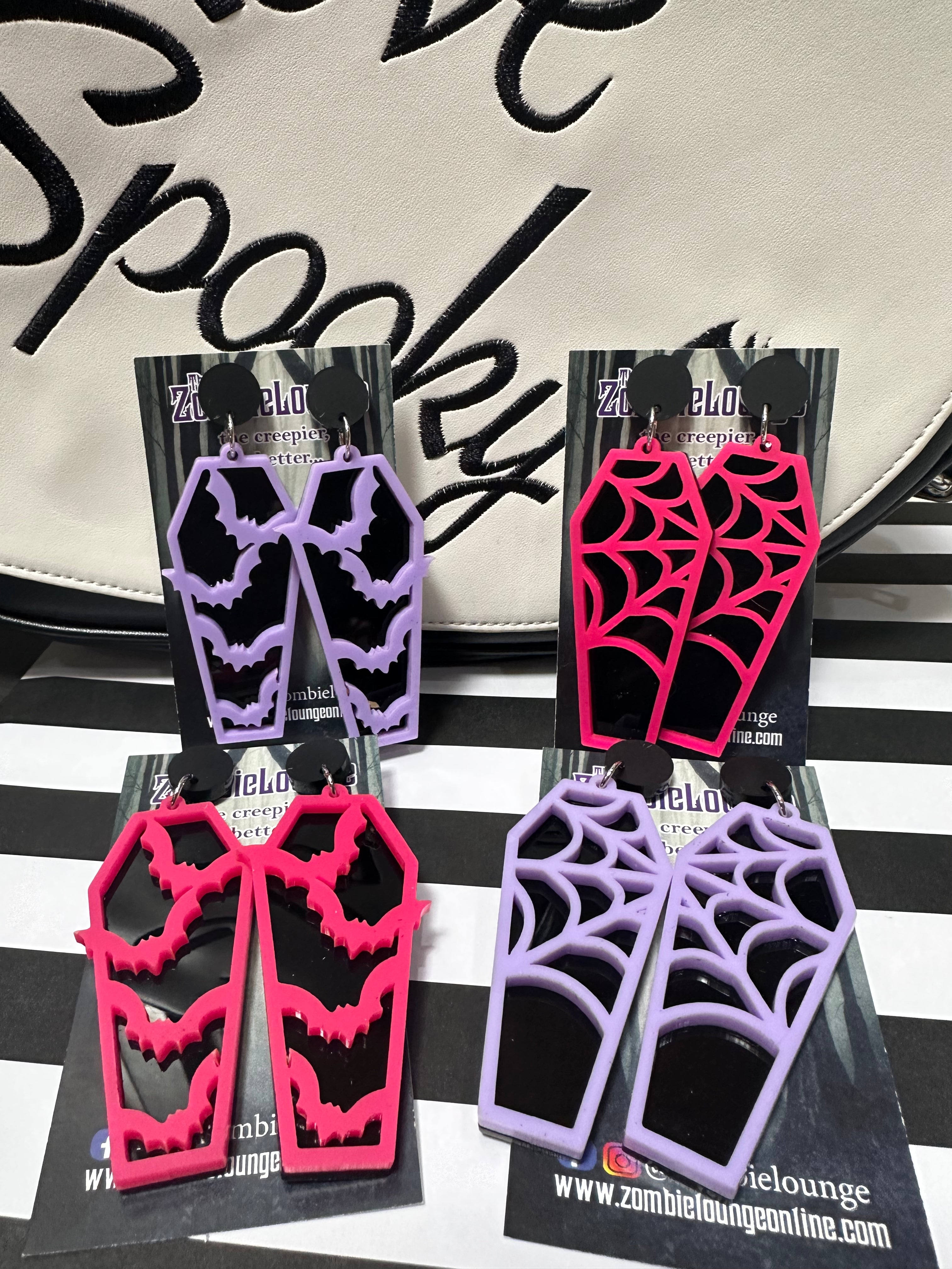Gothic Coffin Earrings for Women - Halloween Vampire Jewelry, Spooky Gothic Accessories for Parties, Cosplay & Dark Fashion