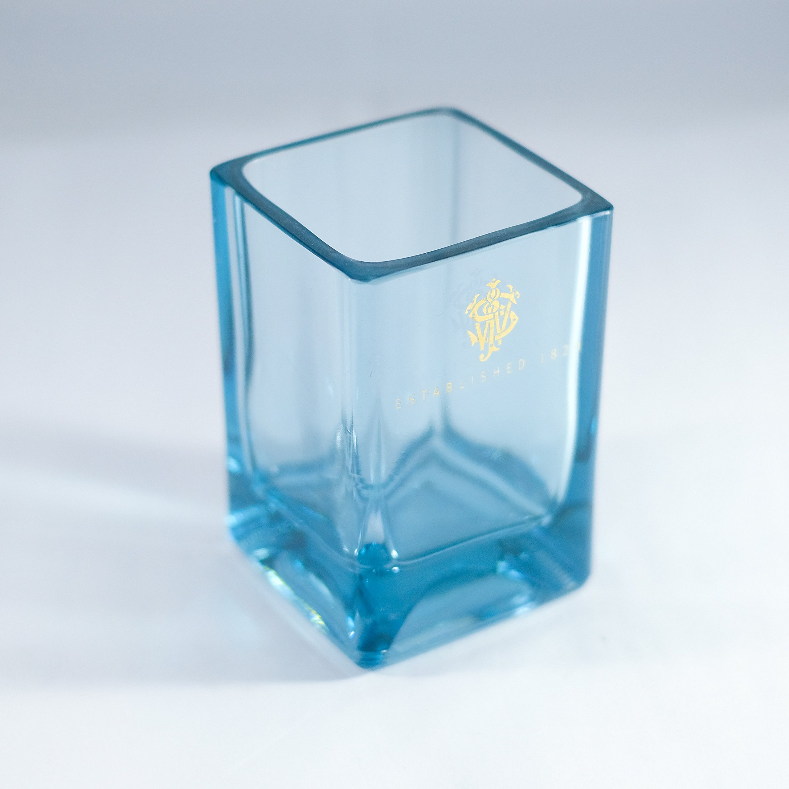 Premium Whiskey Glass Set & Pen Holder - Handcrafted from Johnnie Walker Blue Label Bottles (Set of 2, Tall Glasses) - Perfect for Home Bar, Office Decor & Whiskey Lover Gifts