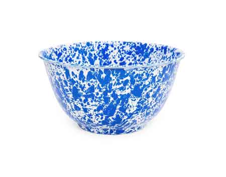 5 Qt Blue Marble Serving Bowl - Elegant Large Salad Bowl for Entertaining, Family Dinners & Kitchen Decor