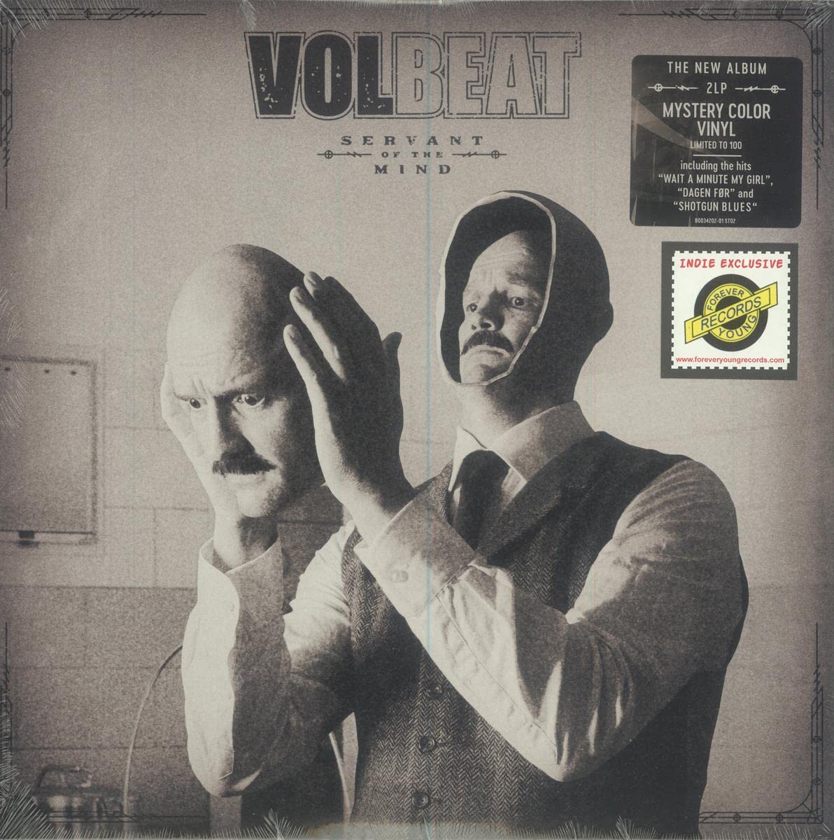 Volbeat - Servant Of The Mind (2021 Limited Edition - 100 Copies) Indie Exclusive Gatefold Mystery Color Vinyl LP - Perfect for Collectors & Audiophiles, Great Gift for Rock Music Fans