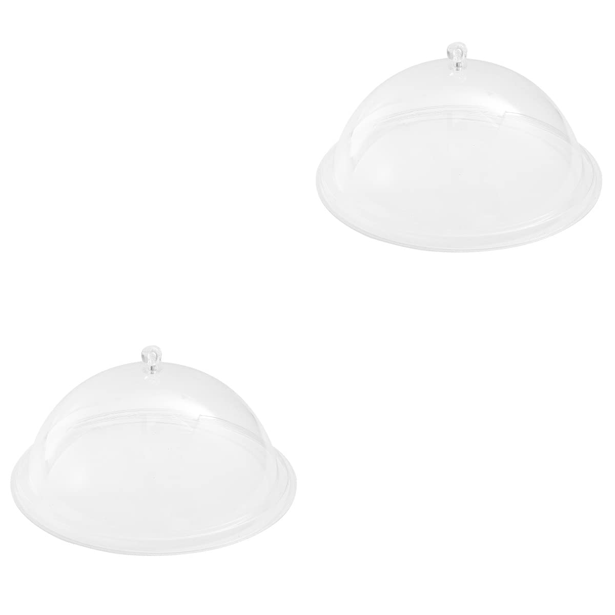 Hemoton 2-Pack Acrylic Cupcake Covers - Clear Dessert Dome for Cake Protection, Food Insulation Lid for Tiny Cakes, Pies & Pastries - Perfect for Parties, Bakeries & Home Baking