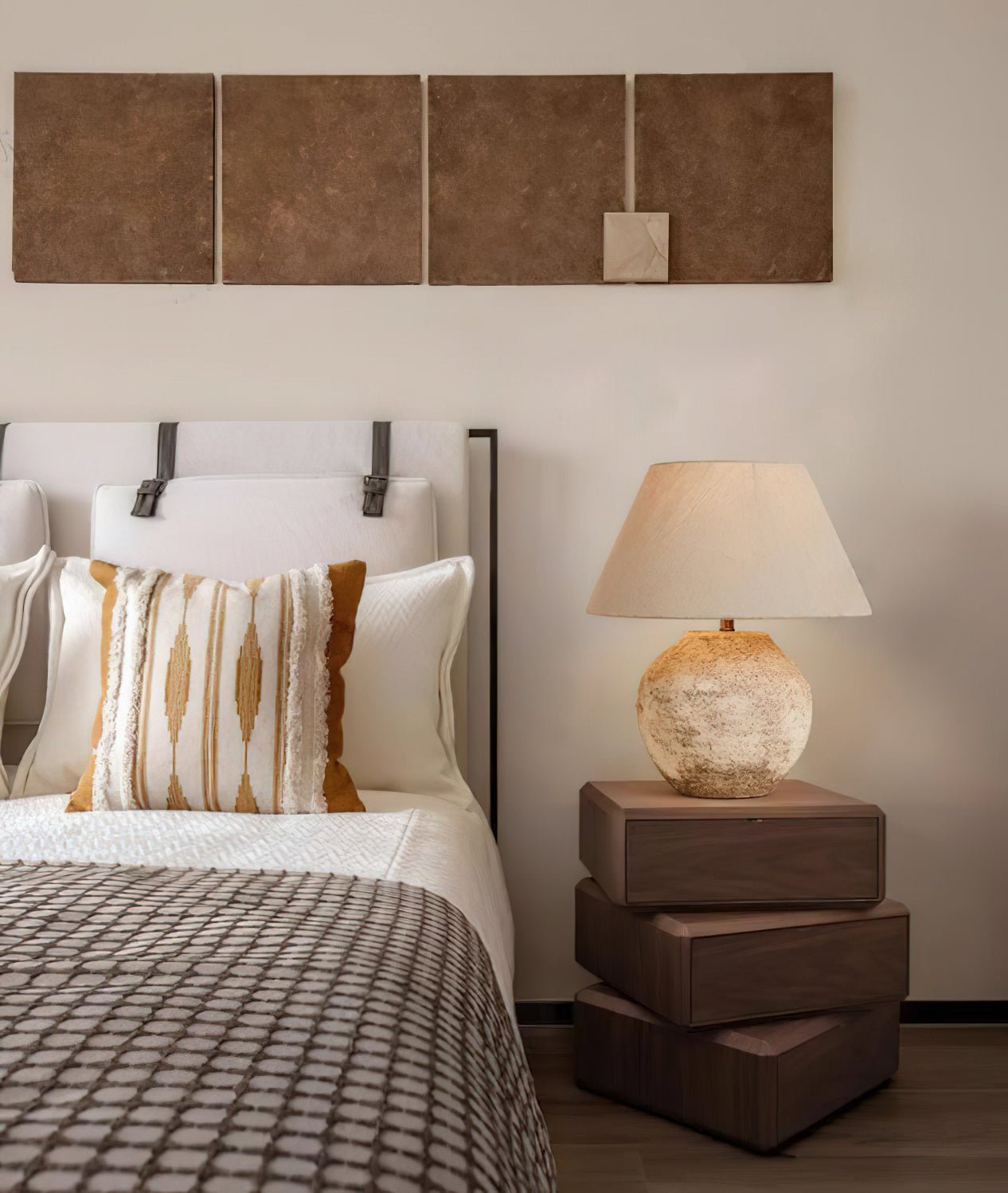 Modern Desert Sand Table Lamp - Elegant Bedside & Living Room Lighting for Home Decor - Perfect for Bedrooms, Offices, and Cozy Reading Nooks