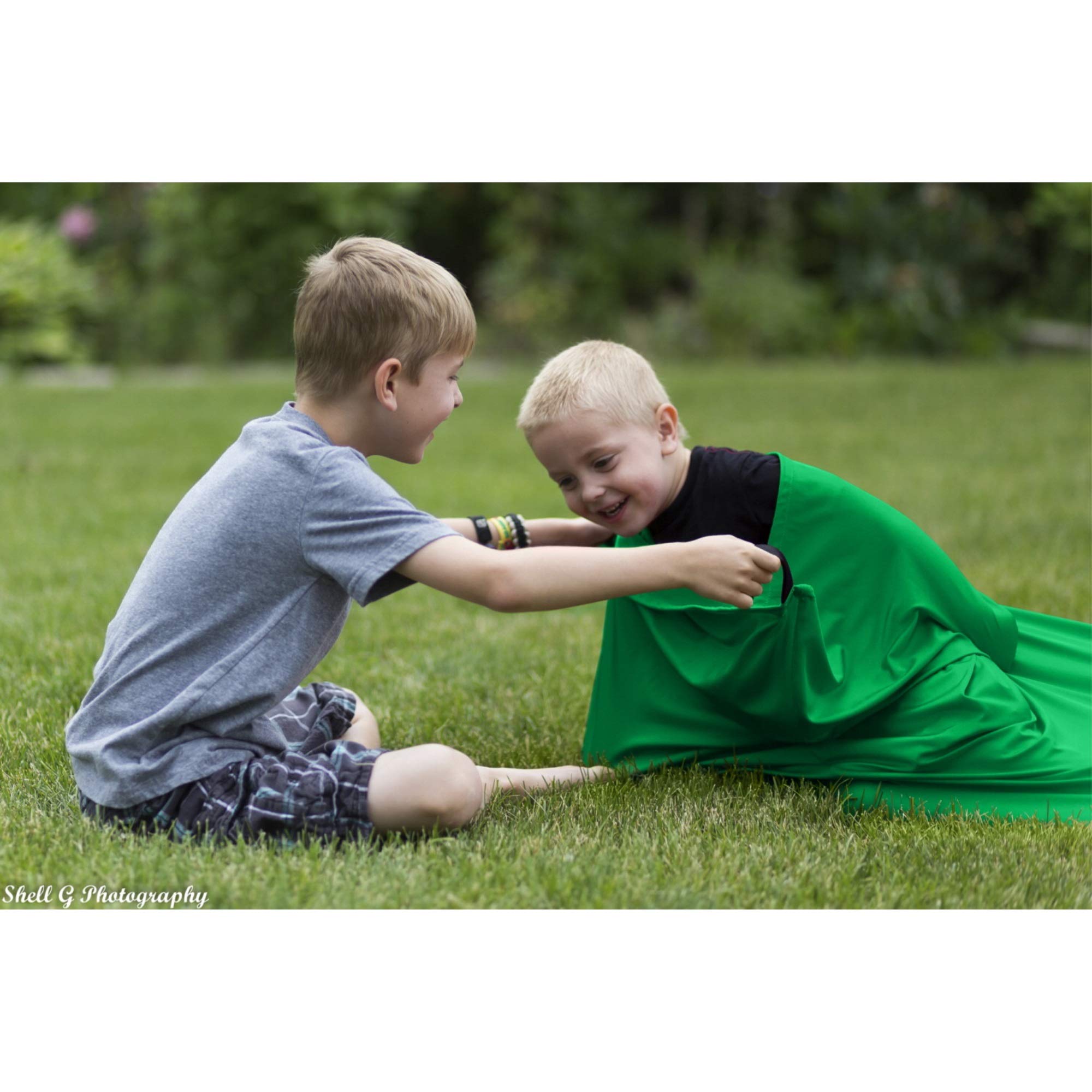 Abilitations 9-Foot Resistance Toddler Tunnel for Kids - Blue & Green Crawl Tube for Indoor & Outdoor Play, Sensory Development, and Gross Motor Skills