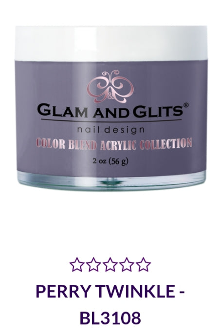 GLAM AND GLITS COLOR BLEND COLLECTION VOL.3 BL3108 - 2 oz Perry Twinkle Nail Polish for Professional Salon & Home Manicure