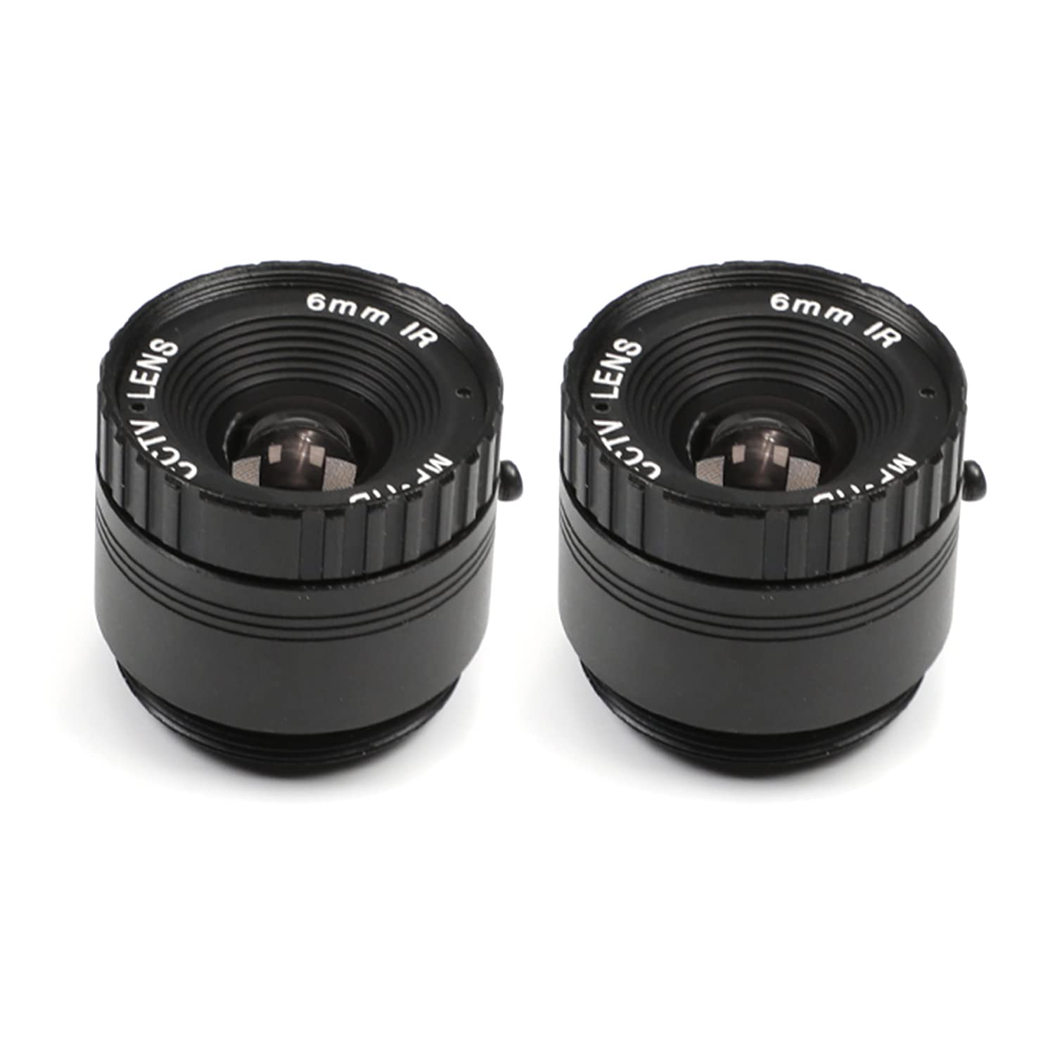 Othmro 2Pcs 6mm CCTV Camera Lens 720P HD F1.4 Aperture Security WiFi Camera Lens, 1/2.5 Inch Wide Angle Lens for CCTV IP Camera with CS Mount - Perfect for Home Security, Surveillance & Panoramic Monitoring