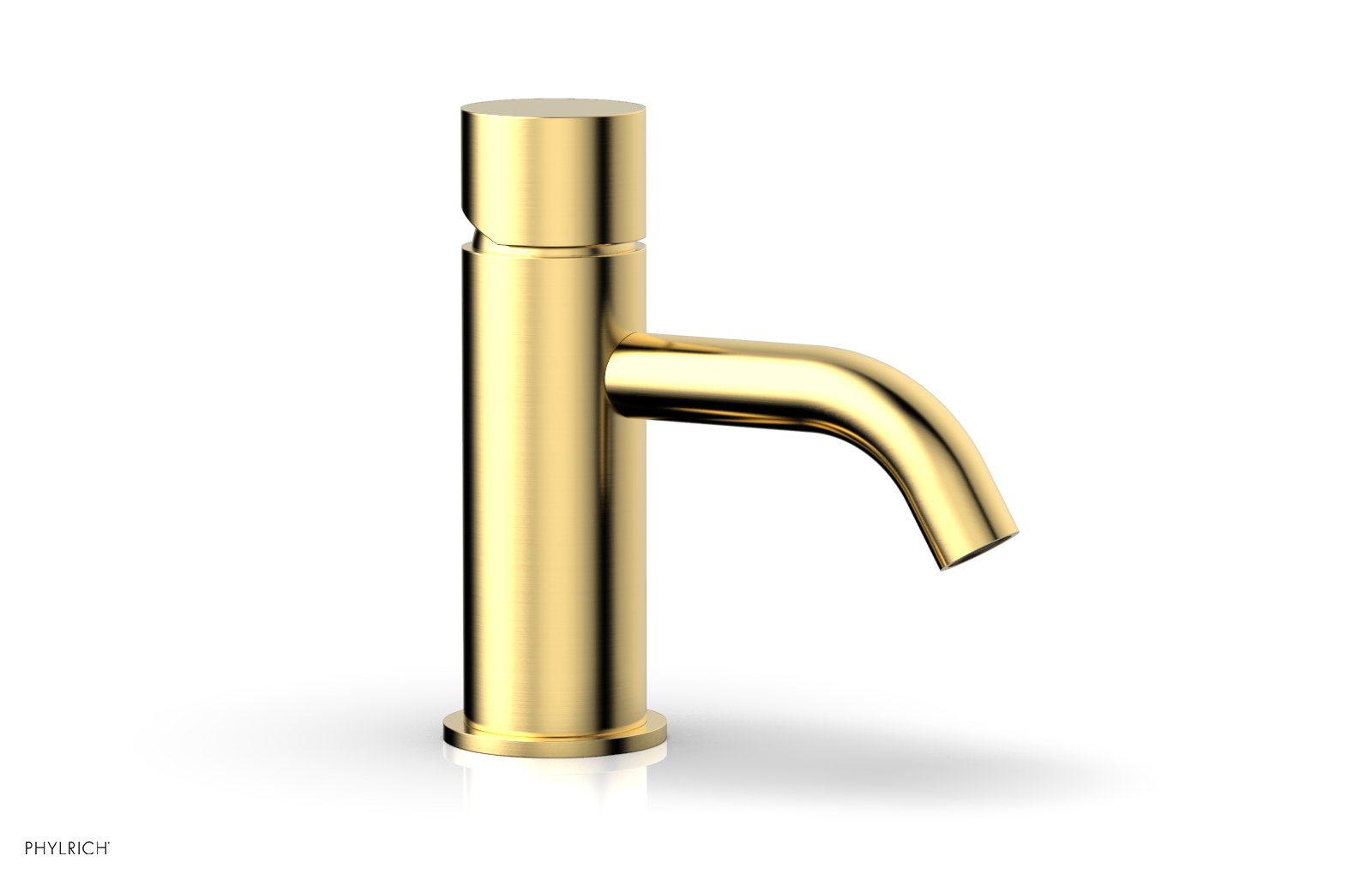 BASIC II Single Hole Bathroom Faucet with Smooth Handle - Modern Waterfall Spout Design for Sink Vanity, Perfect for Home, Hotel, and Office Restroom Renovation