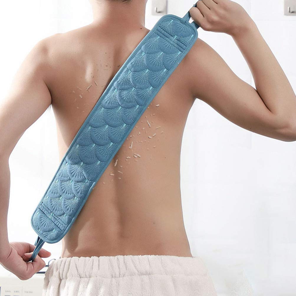 Minkissy 3-Piece Blue Exfoliating Gloves & Body Scrubber Set - Shower Towel Pouf & Scrubbing Mitts for Dead Skin Removal - Spa, Massage & Smooth Skin Care - Perfect for Home Use, Gifts & Self-Care Routine