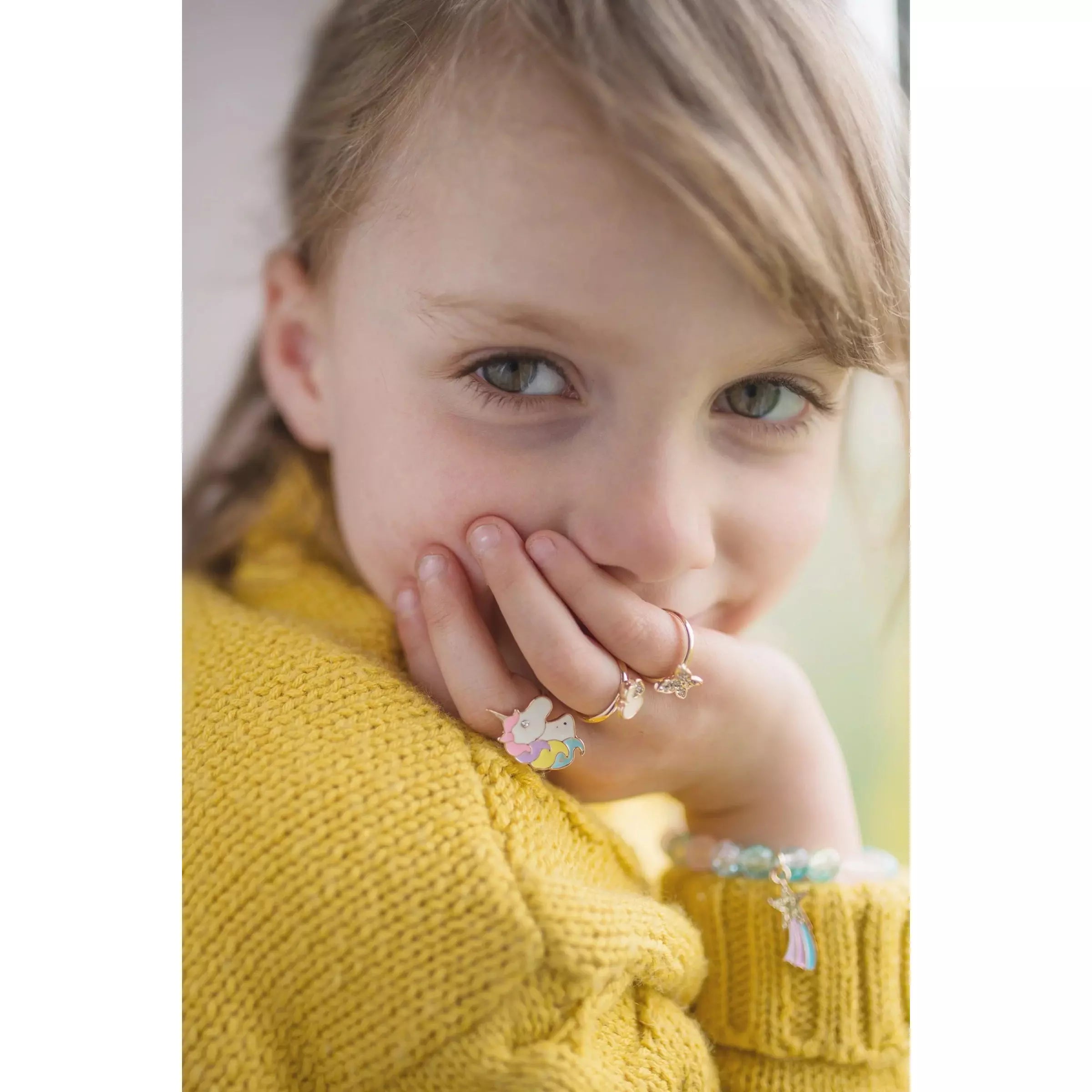 3pcs Elegant Butterfly & Unicorn Rings Set - Dainty Jewelry for Women & Teens - Perfect for Birthday Gifts, Party Favors & Everyday Wear