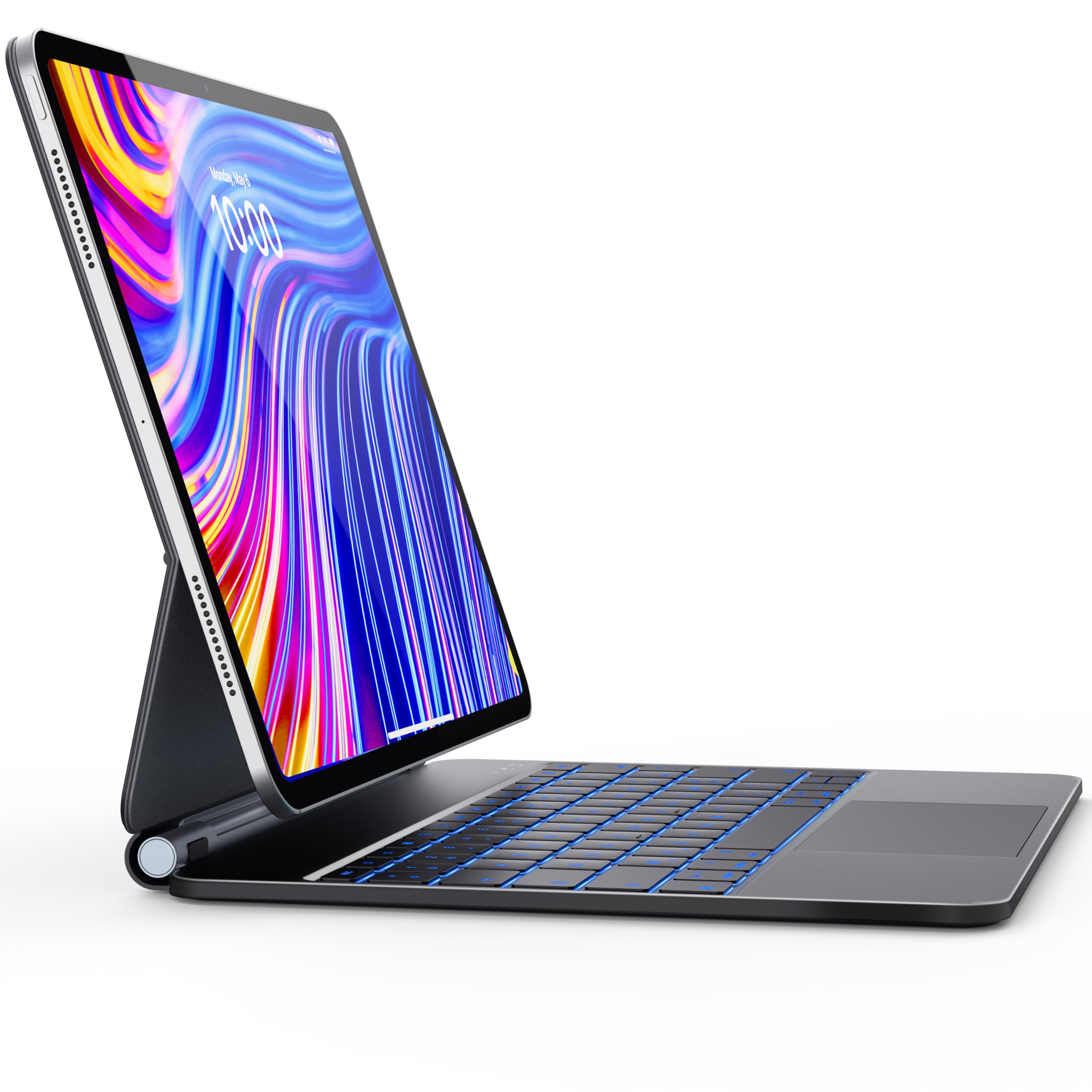 Earto iPad Air 13 Inch Keyboard Case with Touchpad - Floating Magnetic Design, 7-Color Backlit, Compatible with iPad Pro 12.9 - Perfect for Work, Study, and Travel (Black)