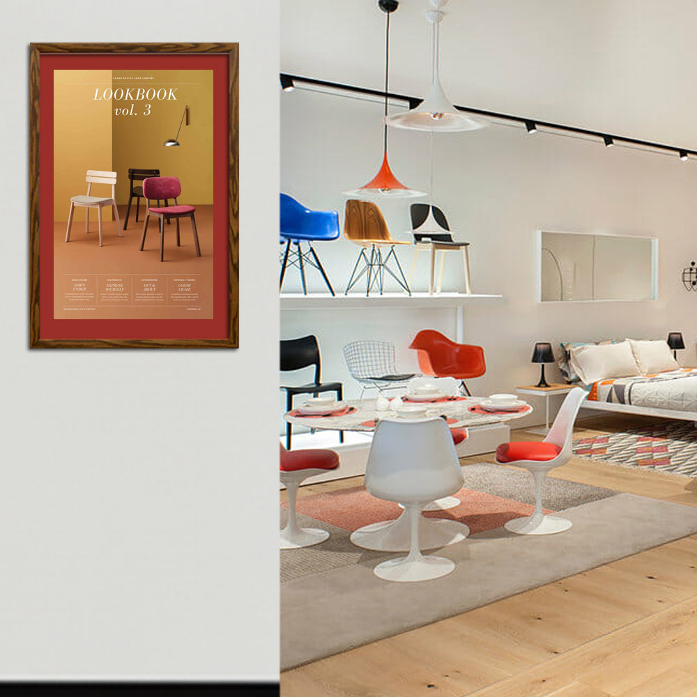 12x18 Designer Wood Snap Frames for Posters with 3 Wide Matboard - Perfect for Home Decor, Office Displays & Art Gallery Exhibitions