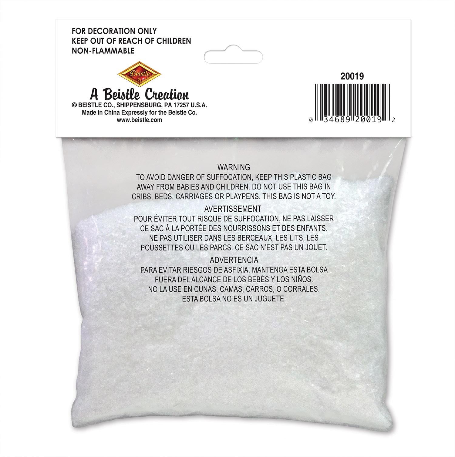 12 Pack Beistle Christmas Sparkling Snow (2 Oz per Pack) - Premium Artificial Snow Flakes for Holiday Decorations, Tree Trimming, and Winter Wonderland Party Scenes