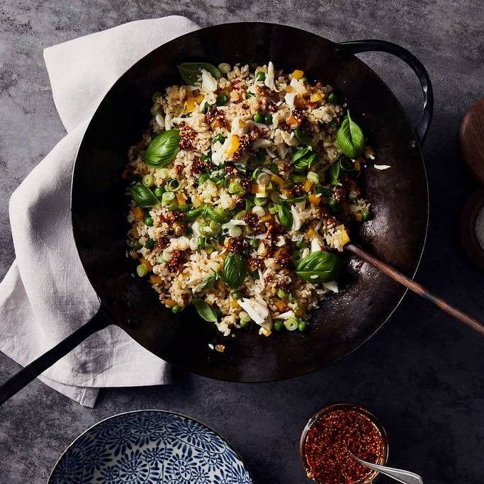 Premium Smithey Carbon Steel Wok - Handcrafted in USA - Professional Restaurant-Grade Wok for Stir-Frying, Searing & Asian Cooking - Perfect for Home Chefs & Commercial Kitchens