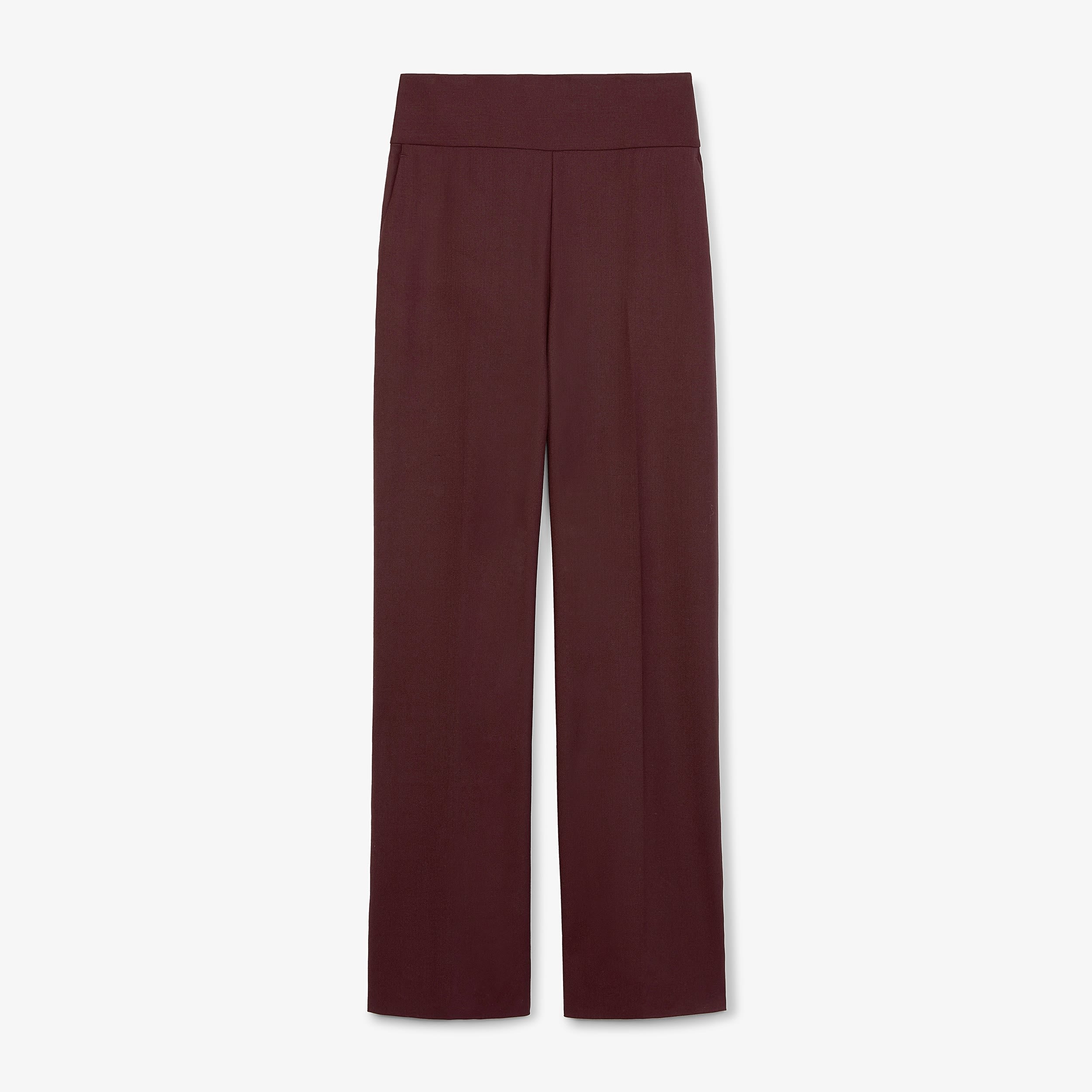 Hadley Pant - Sharkskin Garnet Color Women's Trousers for Office & Business Casual Wear