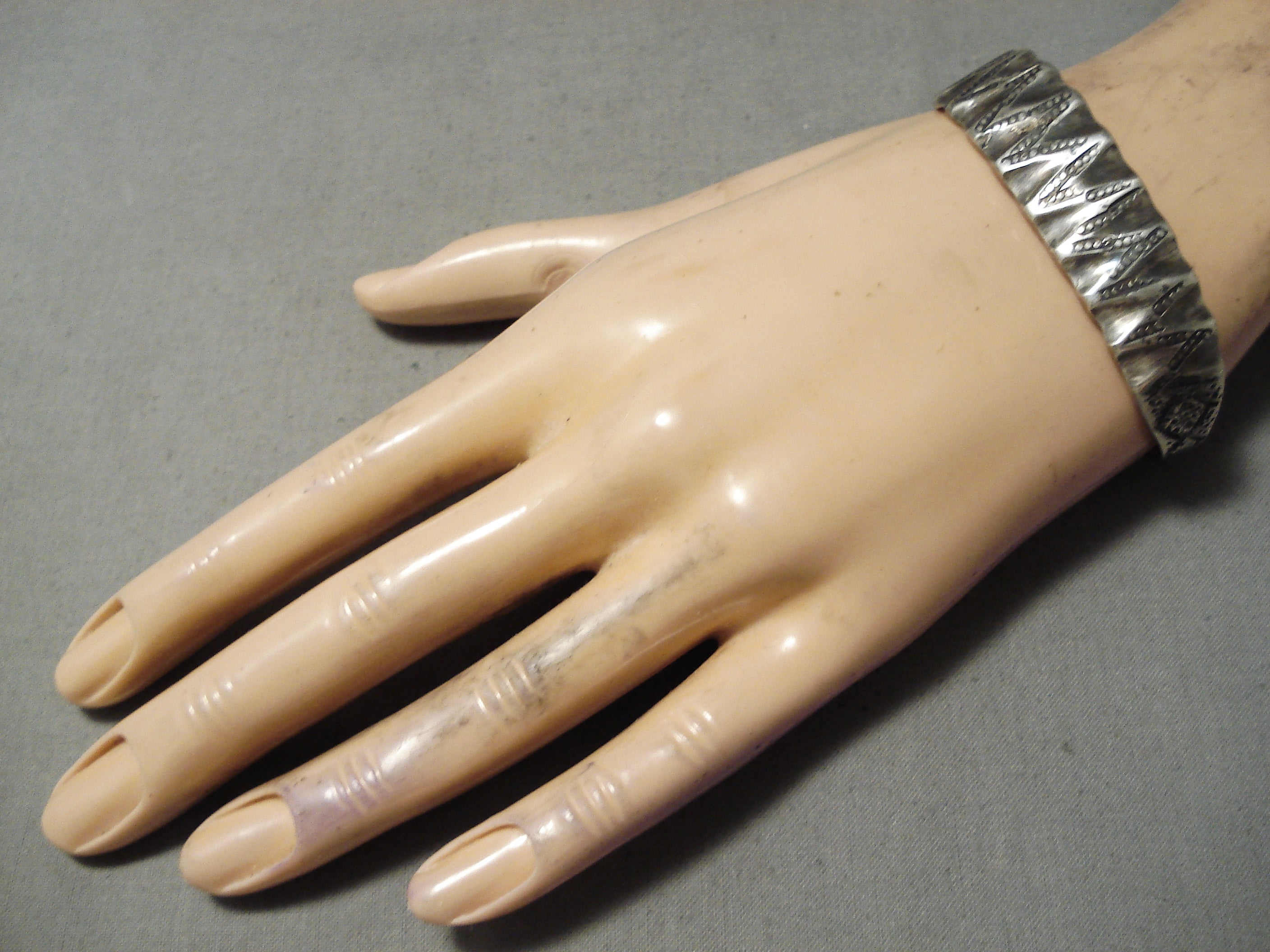 Vintage Navajo Sterling Silver Snake Bracelet - Handmade Native American Jewelry - 1890s to 1910s Antique Statement Piece for Boho Fashion & Western Style Accessories
