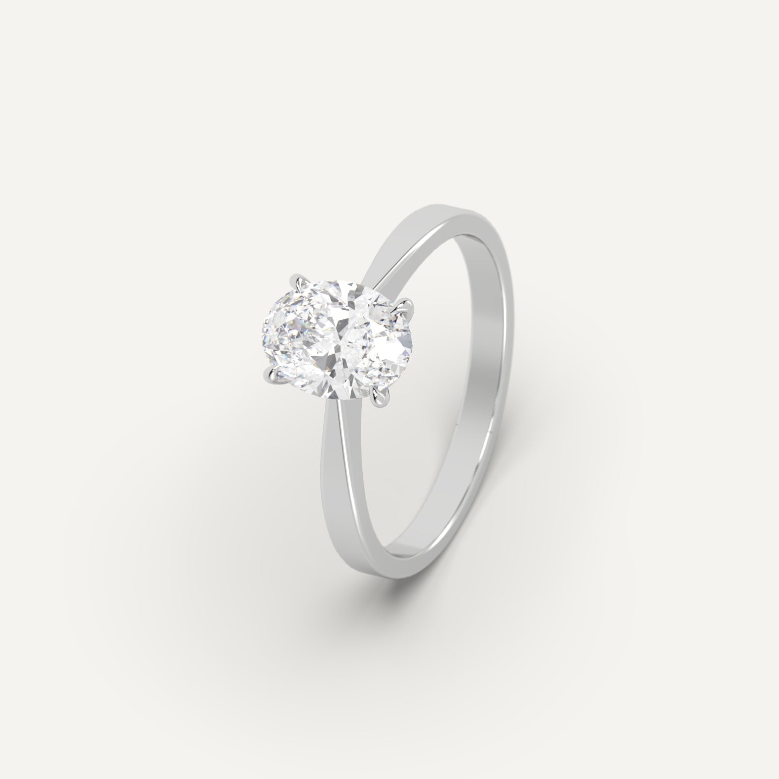 1 Carat Oval Cut Diamond Ring for Women - Elegant Solitaire Engagement & Wedding Band - Perfect for Proposals, Anniversaries, and Special Occasions