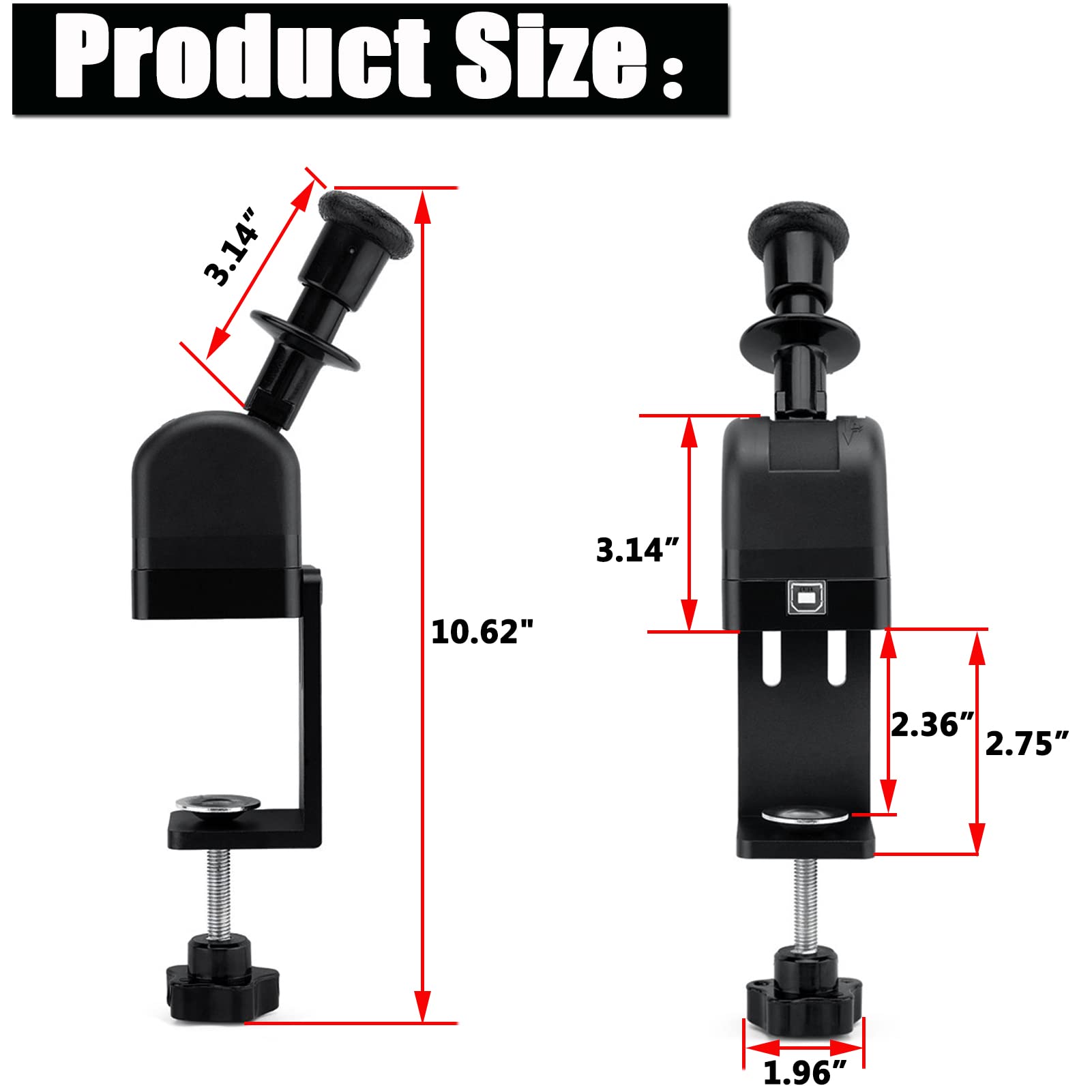 Obokidly USB Sim Racing Hand Brake - PC Truck Handbrake for ETS2 Euro Truck Simulator 2 | Compatible with Logitech G27/G29/G920/G923 & Thrustmaster T300RS/GT | Perfect for Drifting, Rally & Sim Racing Games | Durable Clamp Design for Realistic Driving Experience