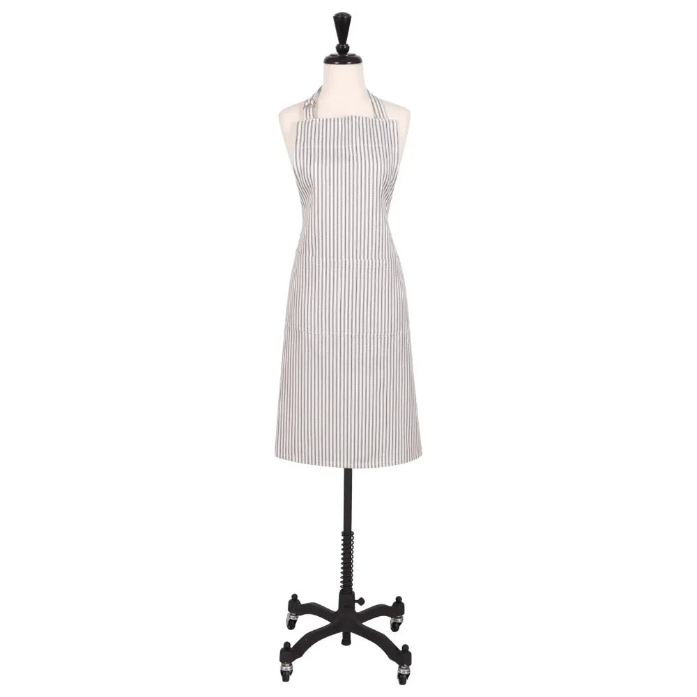 Stylish Metro Stripe Apron in Pewter - Perfect for Cooking, Baking & Grilling - Durable & Fashionable Kitchen Essential