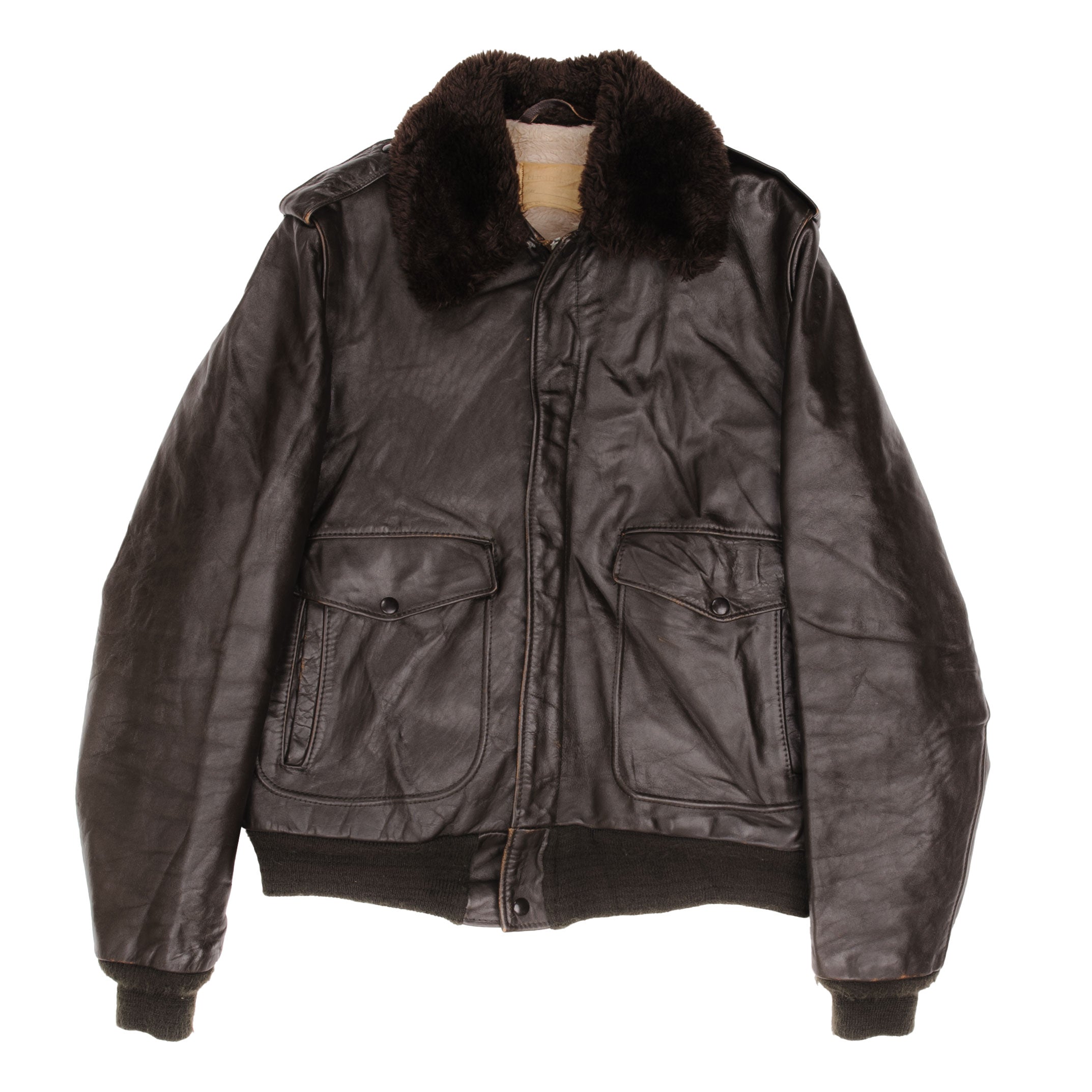 Vintage 1970s USAF US Air Force Schott Bros 674 MS Flight Leather Jacket Size 40 - Authentic Military Aviator Style for Men, Perfect for Casual Wear & Motorcycle Riding