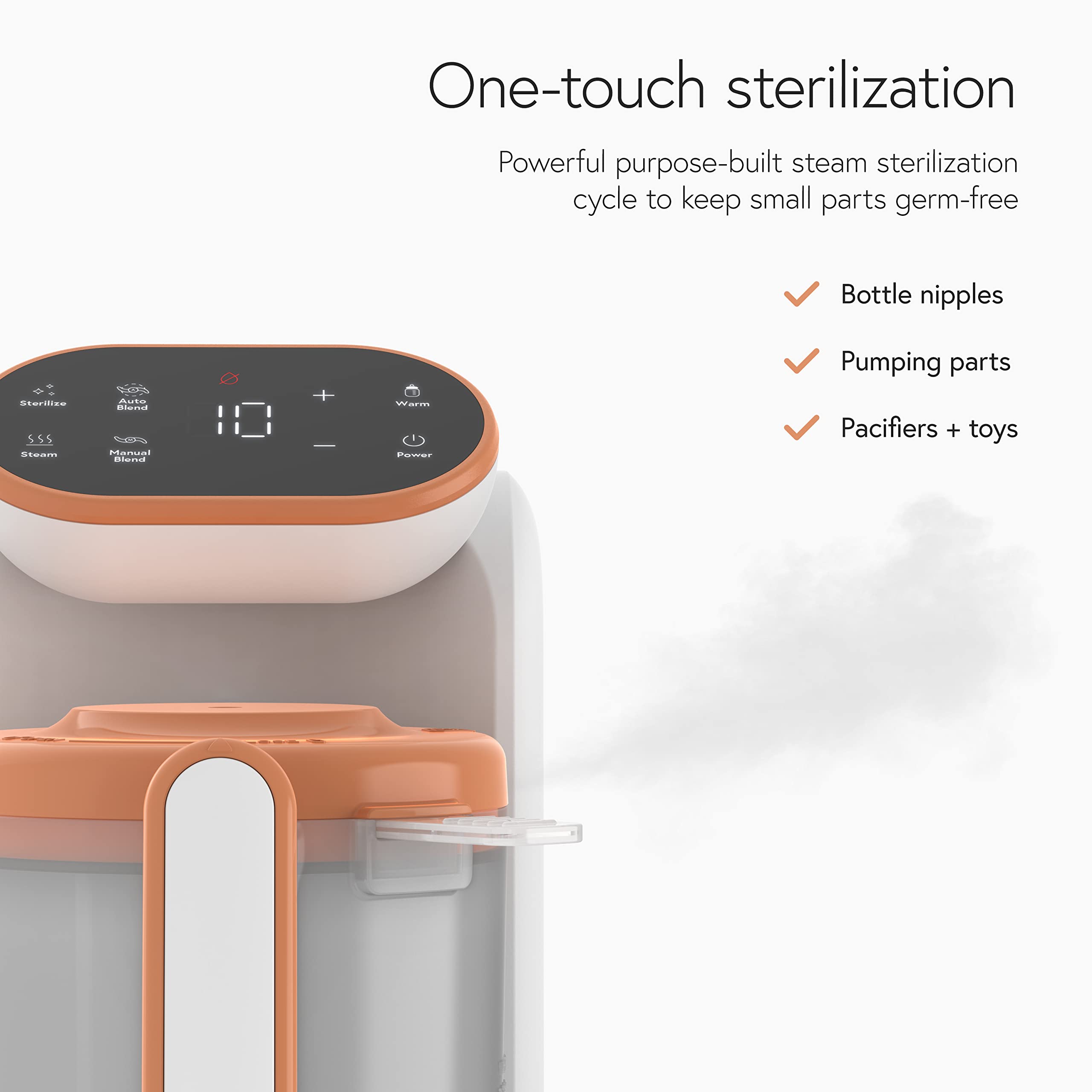 Quark 5-in-1 Baby Food Maker - Electric Baby Food Processor with Steamer, Blender & Bottle Warmer - Self-Cleaning & Dishwasher Safe - BPA-Free Baby Food Prep for Homemade Purees & Toddler Meals - Perfect for Daycare, Travel & Quick Meal Prep